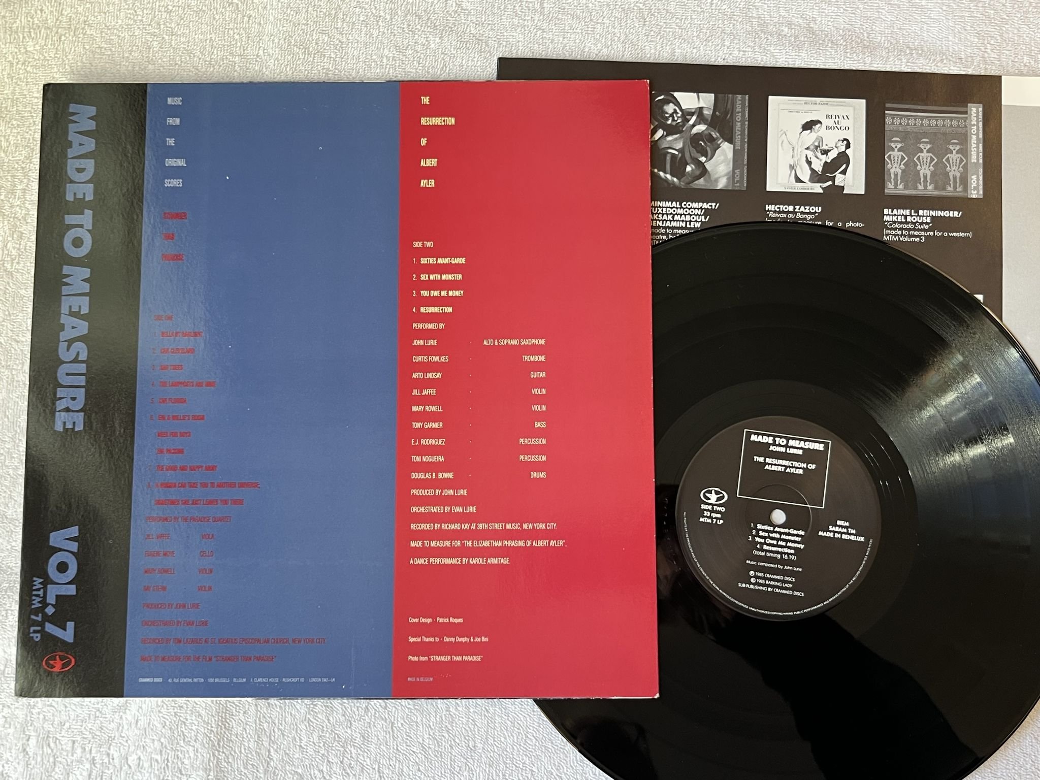 Omslagsbild för skivan JOHN LURIE Stranger Than Paradise And The Resurrection Of Albert Ayler LP -85