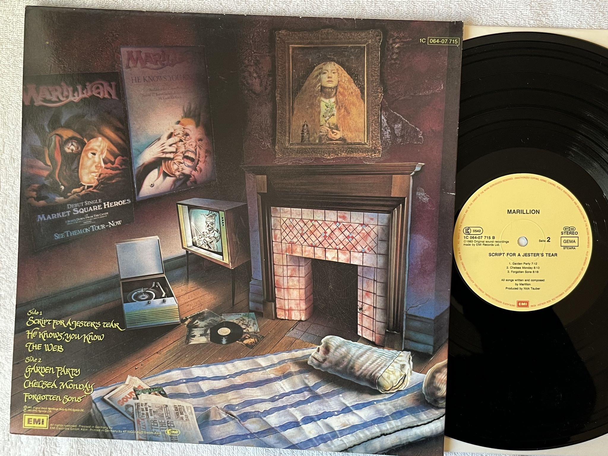 Omslagsbild för skivan MARILLION script for a Jester's tear LP -83 Hol EMI 1C 064-07715