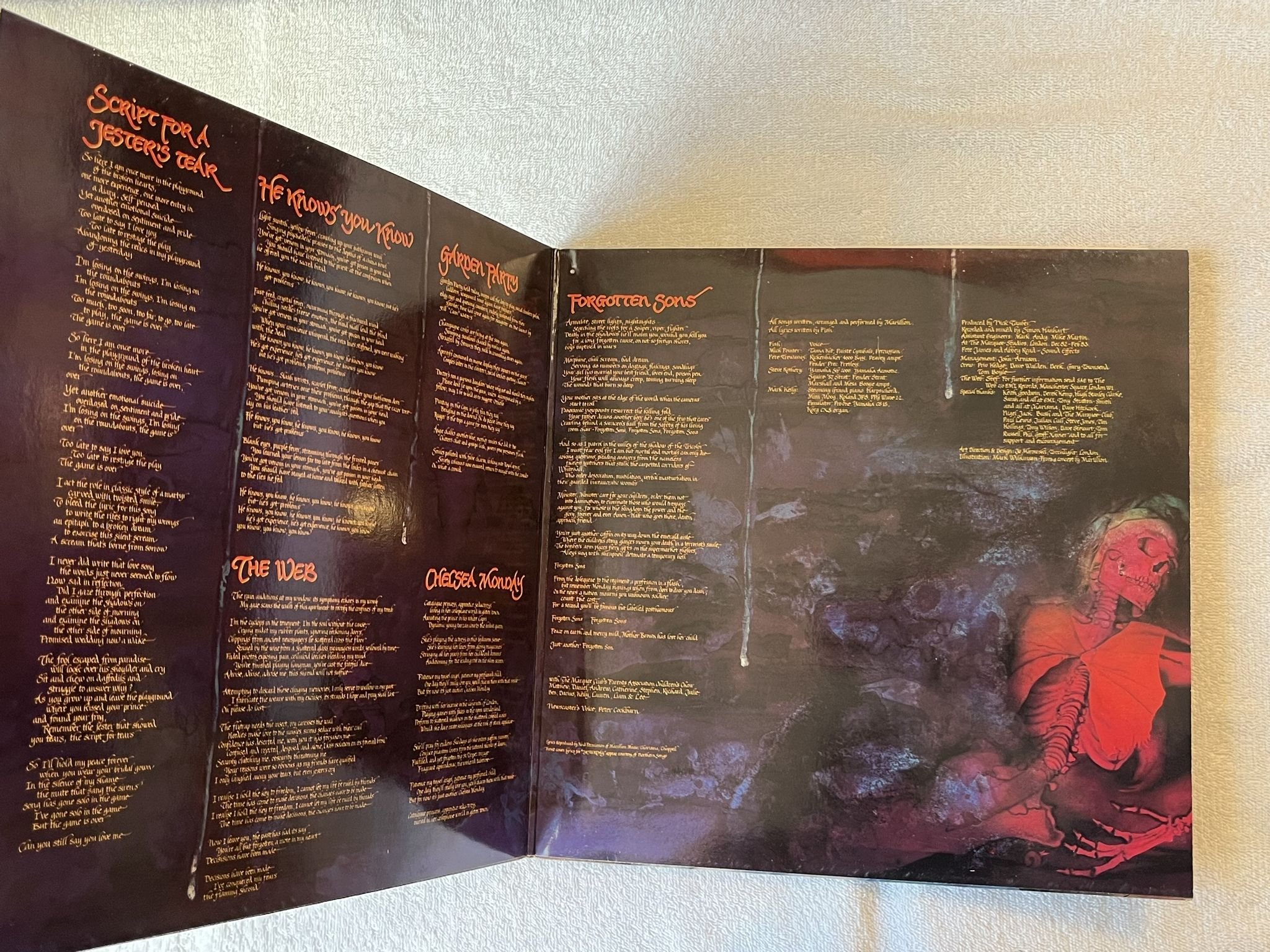 Omslagsbild för skivan MARILLION script for a Jester's tear LP -83 Hol EMI 1C 064-07715