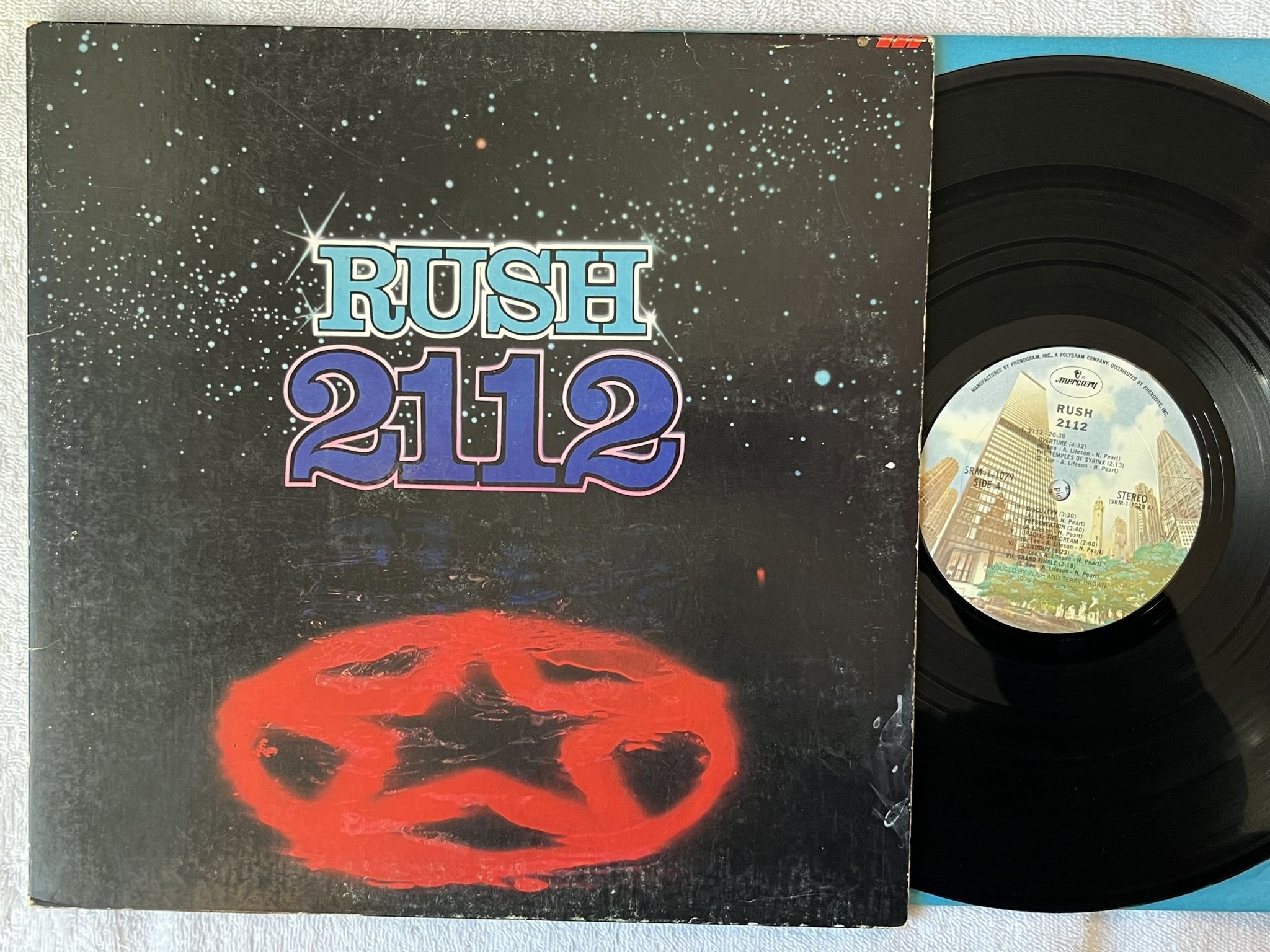 Omslagsbild för skivan RUSH 2112 LP -76 US MERCURY SRM-1-1079