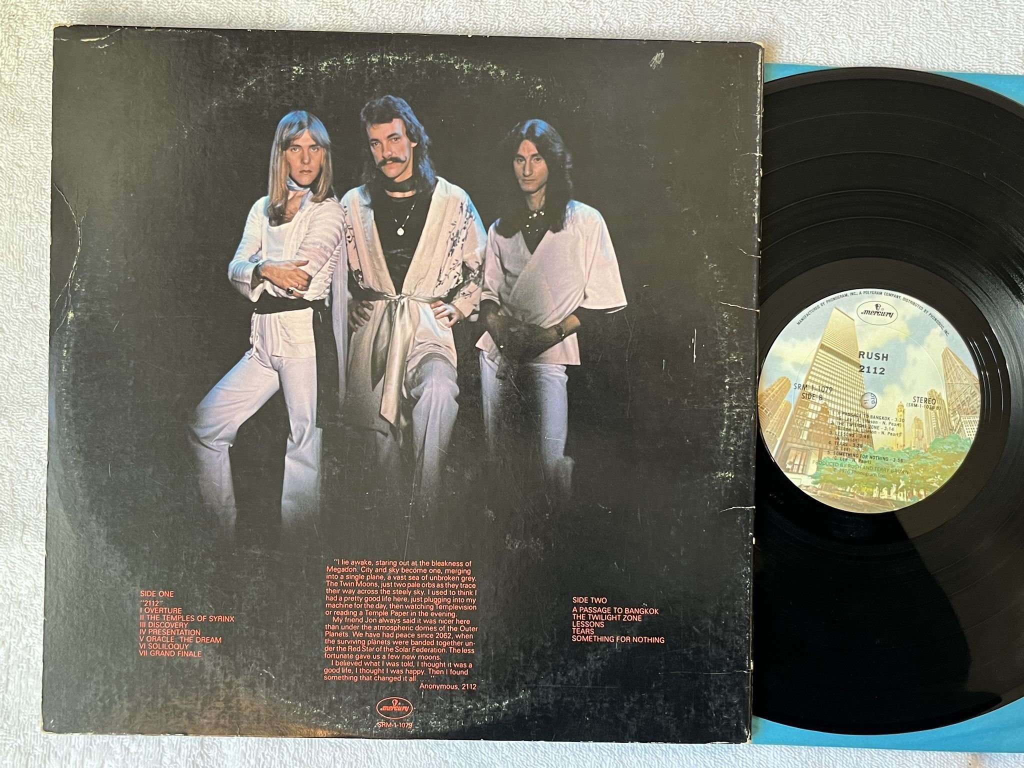 Omslagsbild för skivan RUSH 2112 LP -76 US MERCURY SRM-1-1079