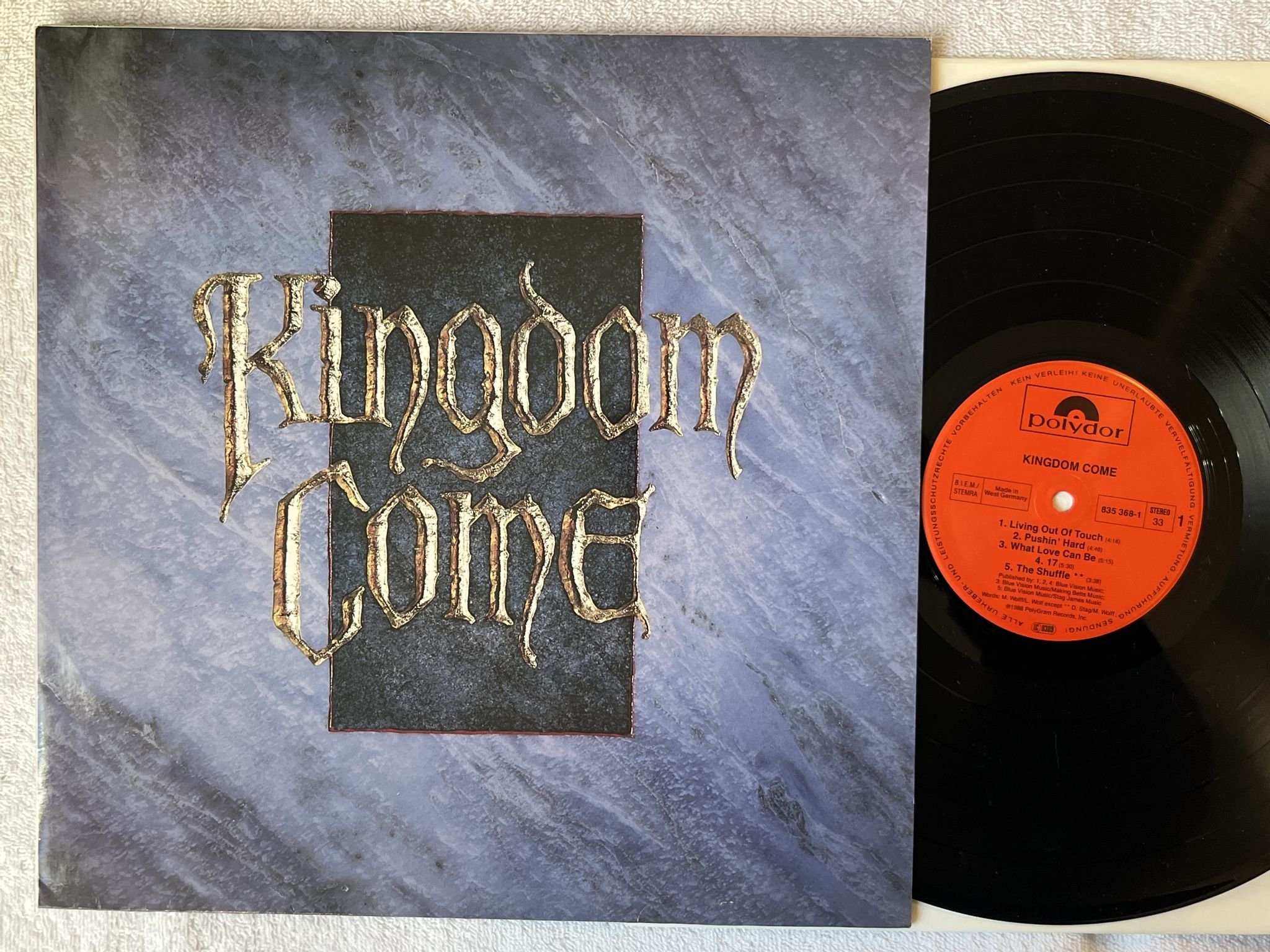 Omslagsbild för skivan KINGDOM COME s/t LP -88 POLYDOR 835 368-1