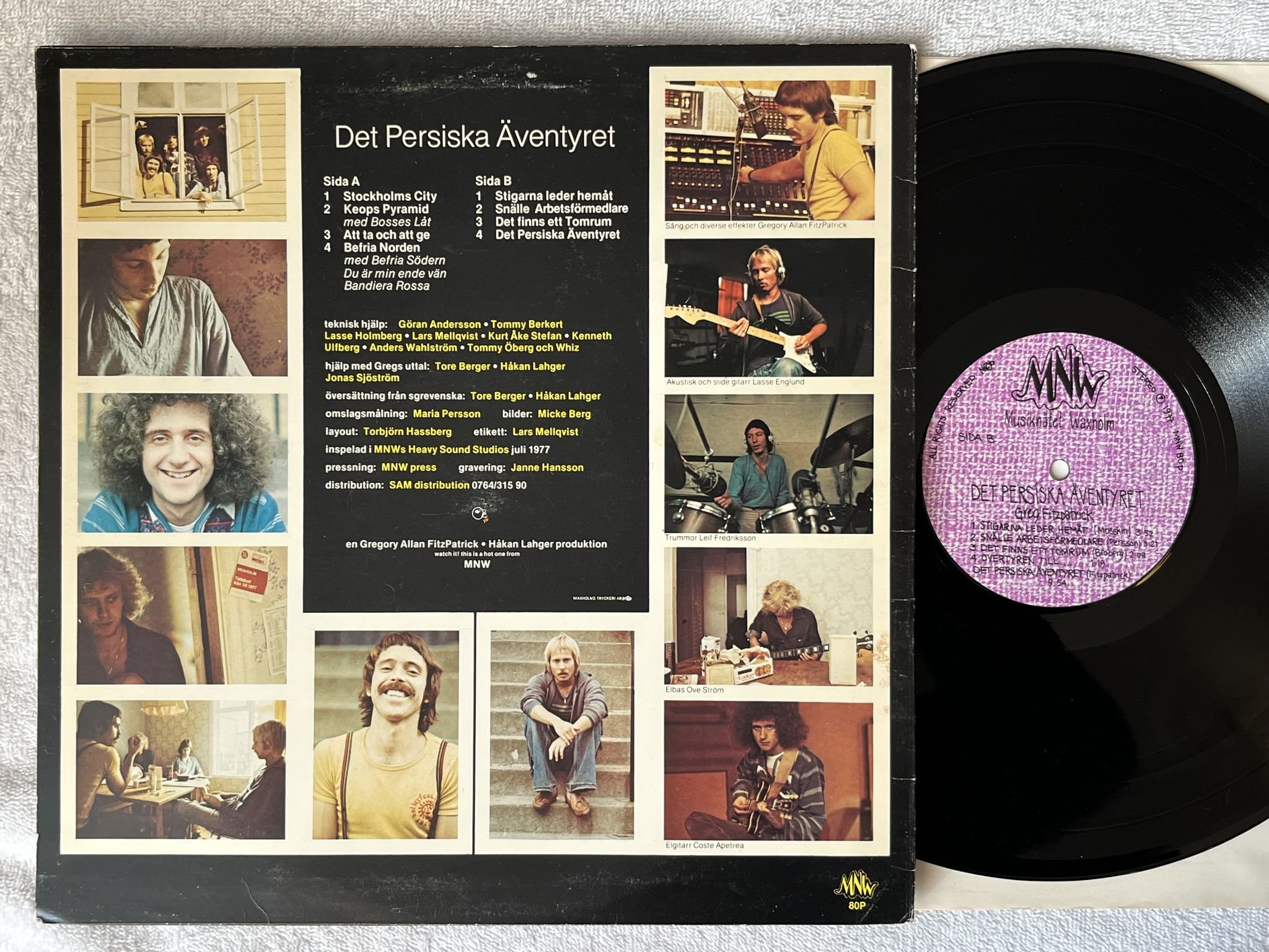 Omslagsbild för skivan GREG FITZPATRICK det persiska äventyret LP -77 Swe MNW 80P