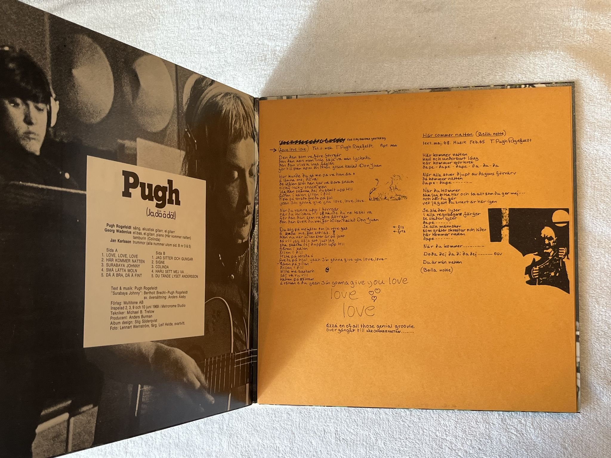 Omslagsbild för skivan PUGH ROGEFELDT ja dä ä dä LP -69 Swe METRONOME MLP 15336