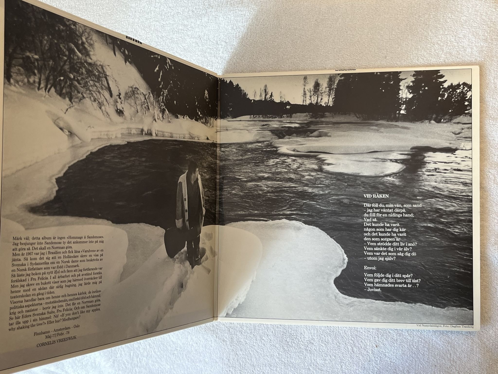 Omslagsbild för skivan CORNELIS VREESWIJK Felicia's svenska suite 2xLP -78 Norway DBLP 002