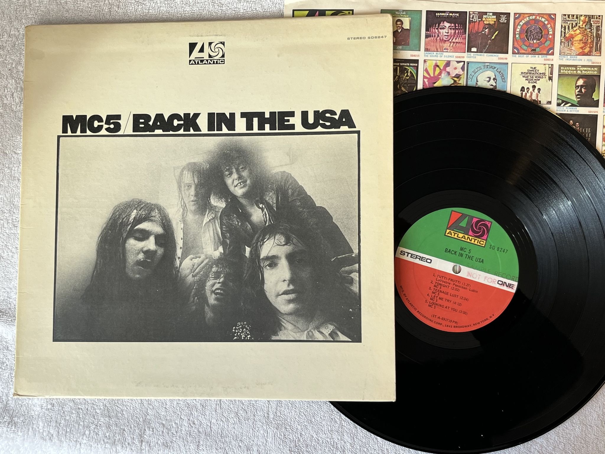 Omslagsbild för skivan MCA back in the USA LP -70 US ATLANTIC SD 8247