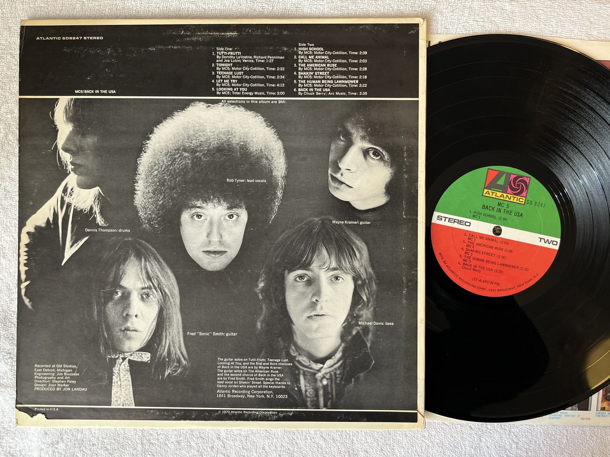 Omslagsbild för skivan MCA back in the USA LP -70 US ATLANTIC SD 8247