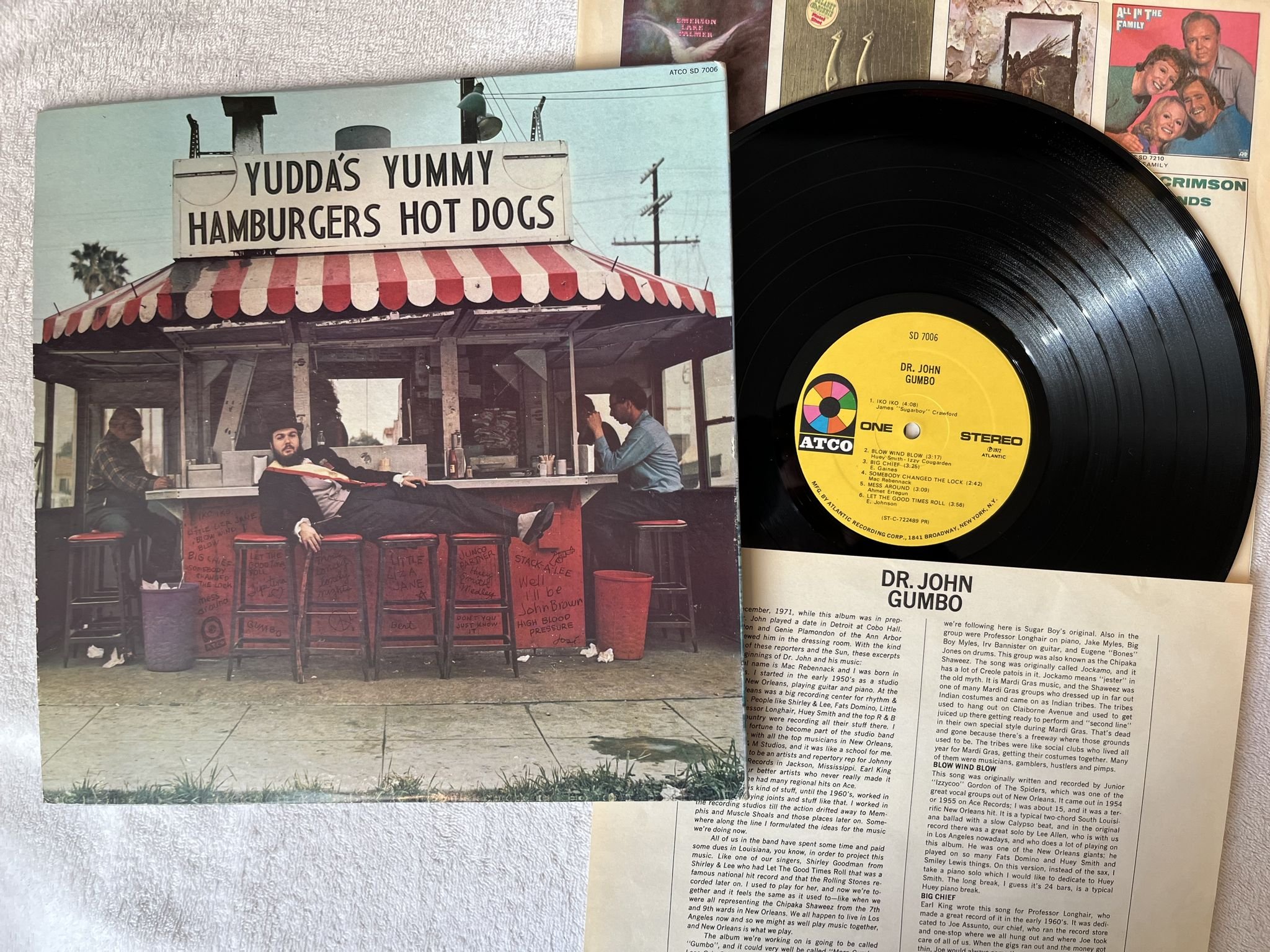 Omslagsbild för skivan DR JOHN gumbo LP -72 US ATCO SD 7006