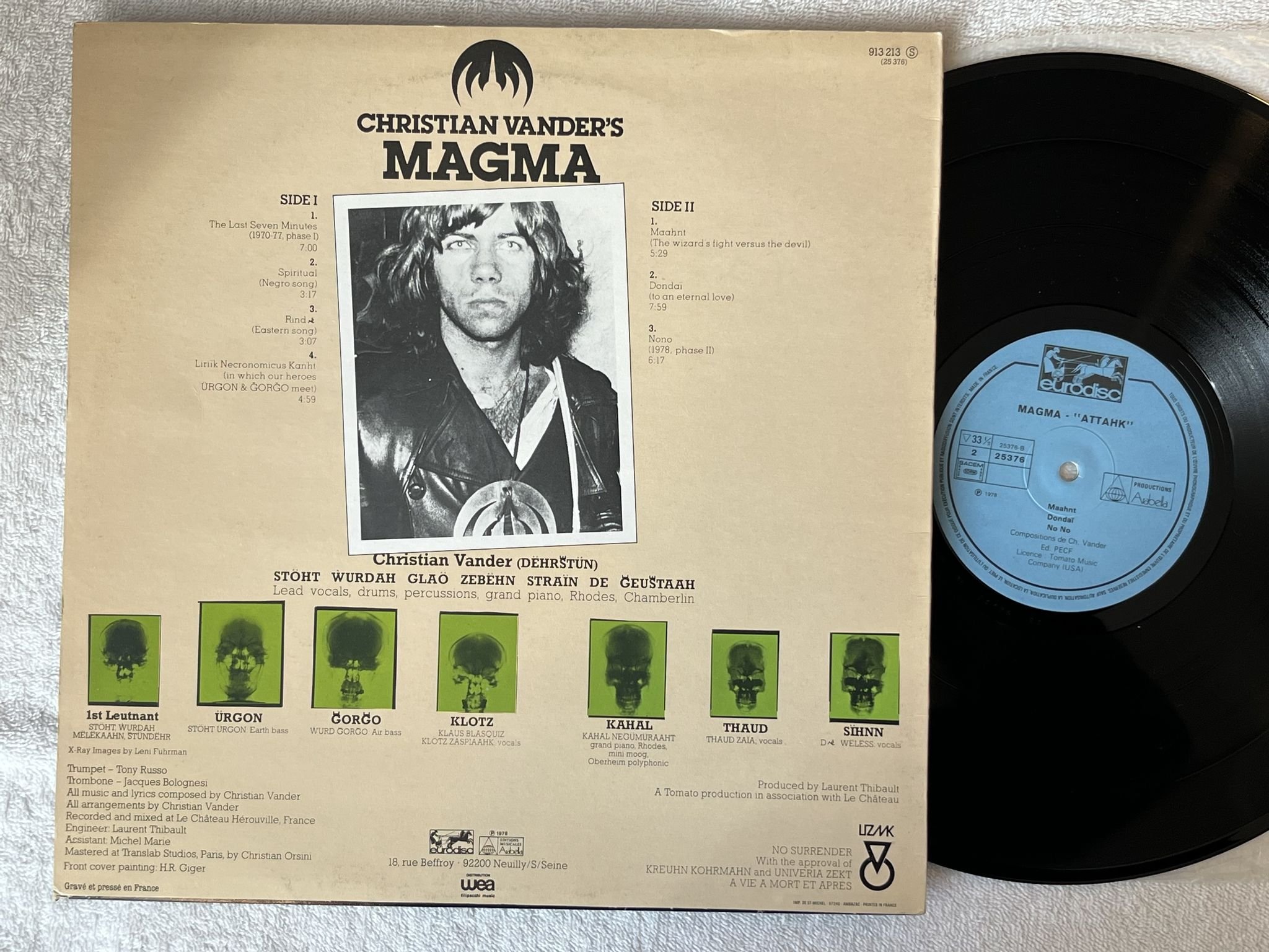 Omslagsbild för skivan MAGMA attahk LP -78 Fra EURODISC 25376