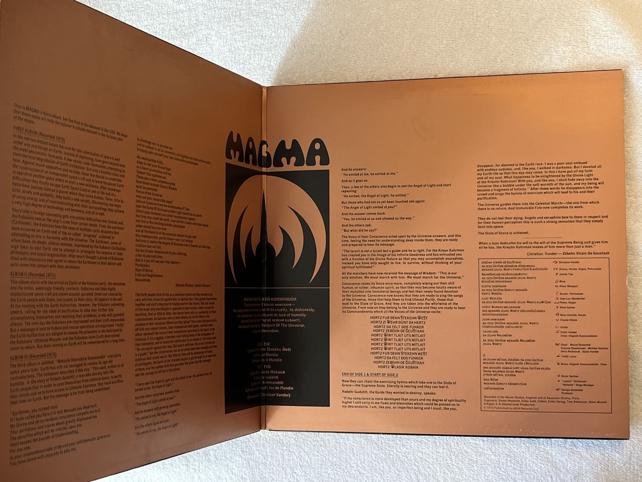 Omslagsbild för skivan MAGMA mekanik destruktiw kommandoh LP -73 US A&M AMLH 64397