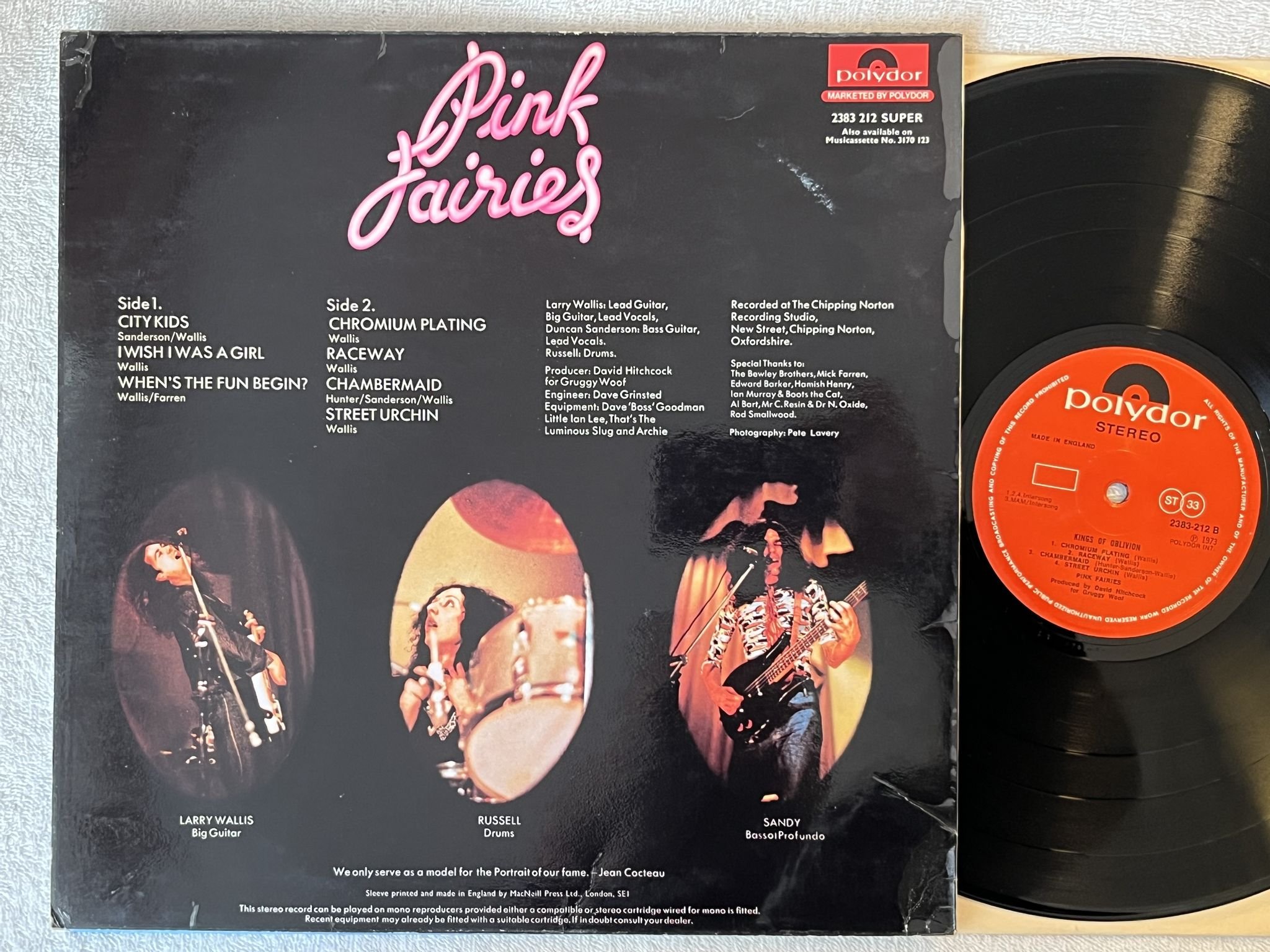 Omslagsbild för skivan PINK FAIRIES kings of oblivion LP -73 UK POLYDOR 2383 212
