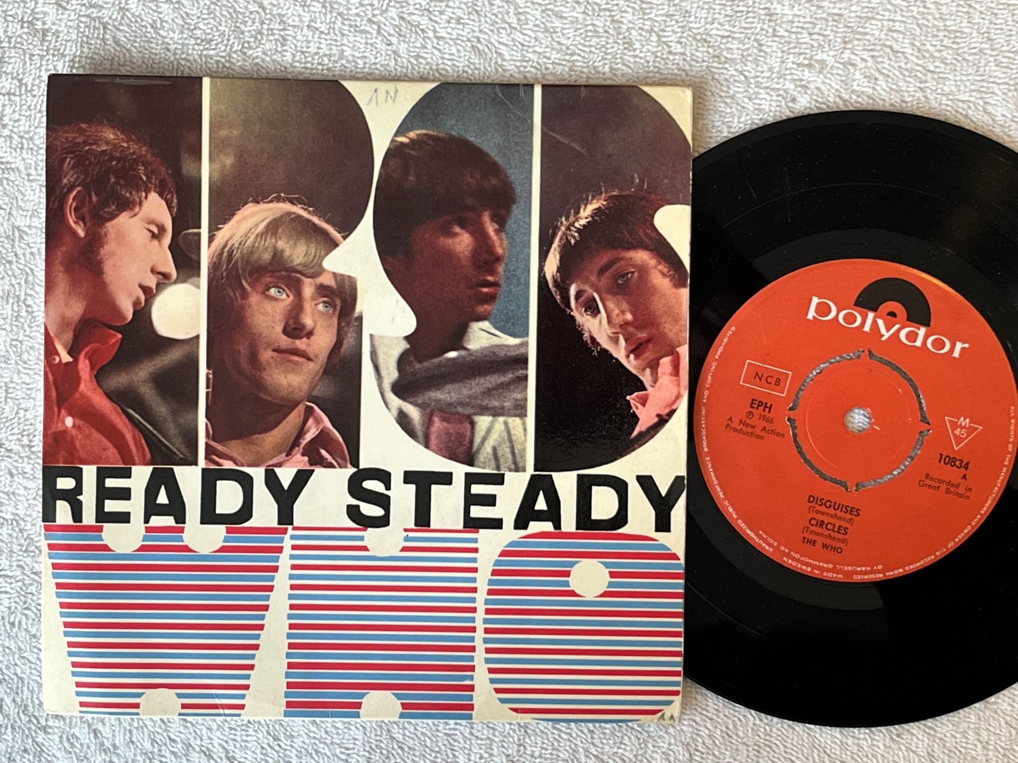 Omslagsbild för skivan THE WHO Ready Steady Who 7"ep -66 Swe POLYDOR EPH 10834