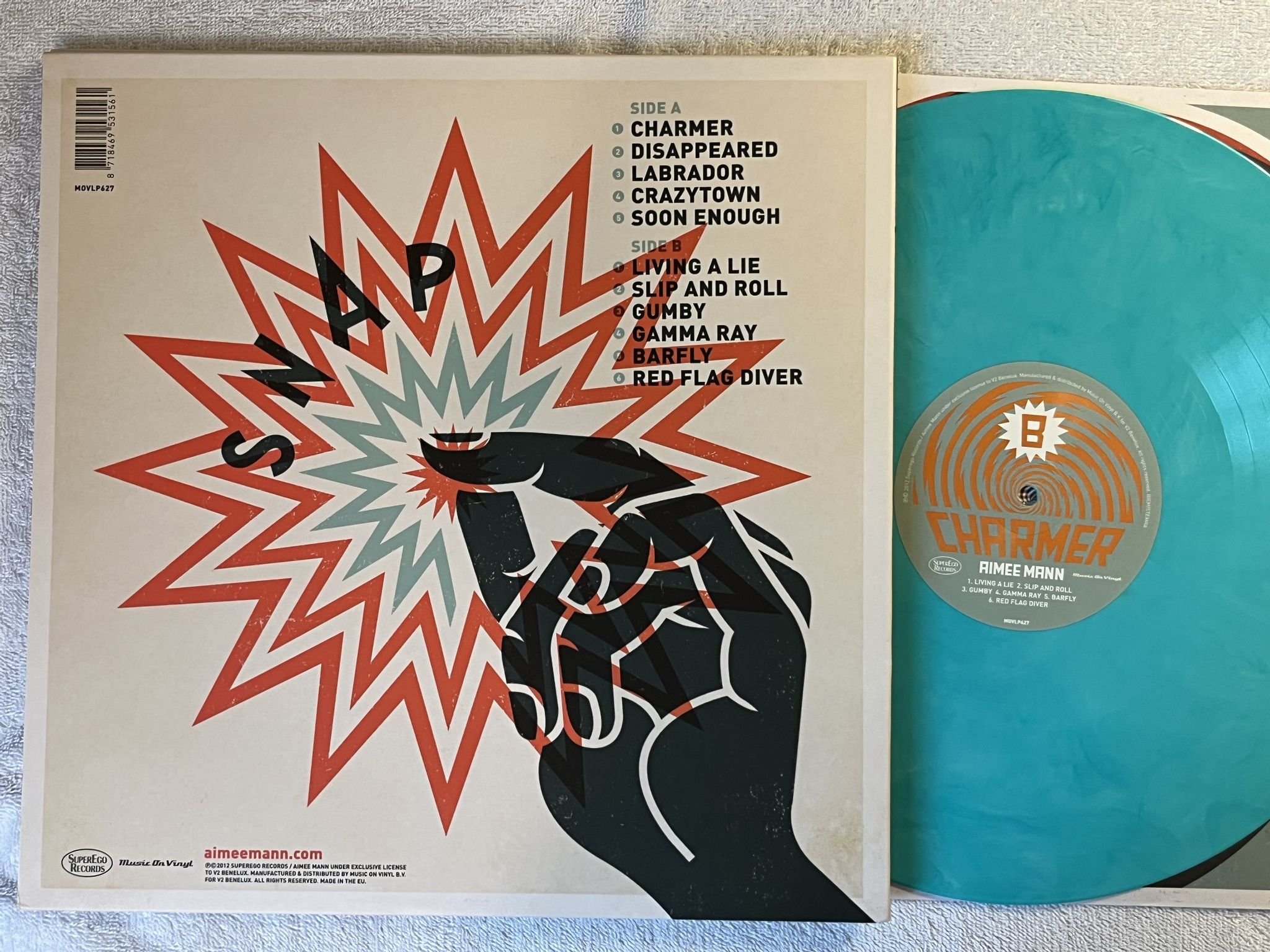 Omslagsbild för skivan AIMEE MANN charmer LP 2012 MUSIC ON VINYL MOVLP627 *** mint green ***