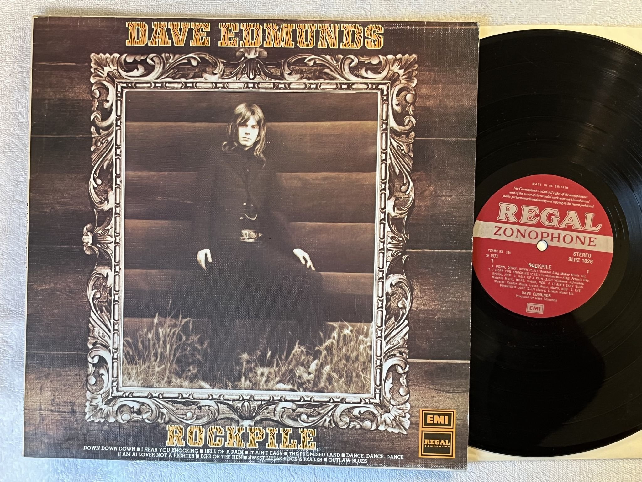 Omslagsbild för skivan DAVE EDMUNDS rockpile LP -71 UK REGAL ZONOPHONE SLRZ 1026