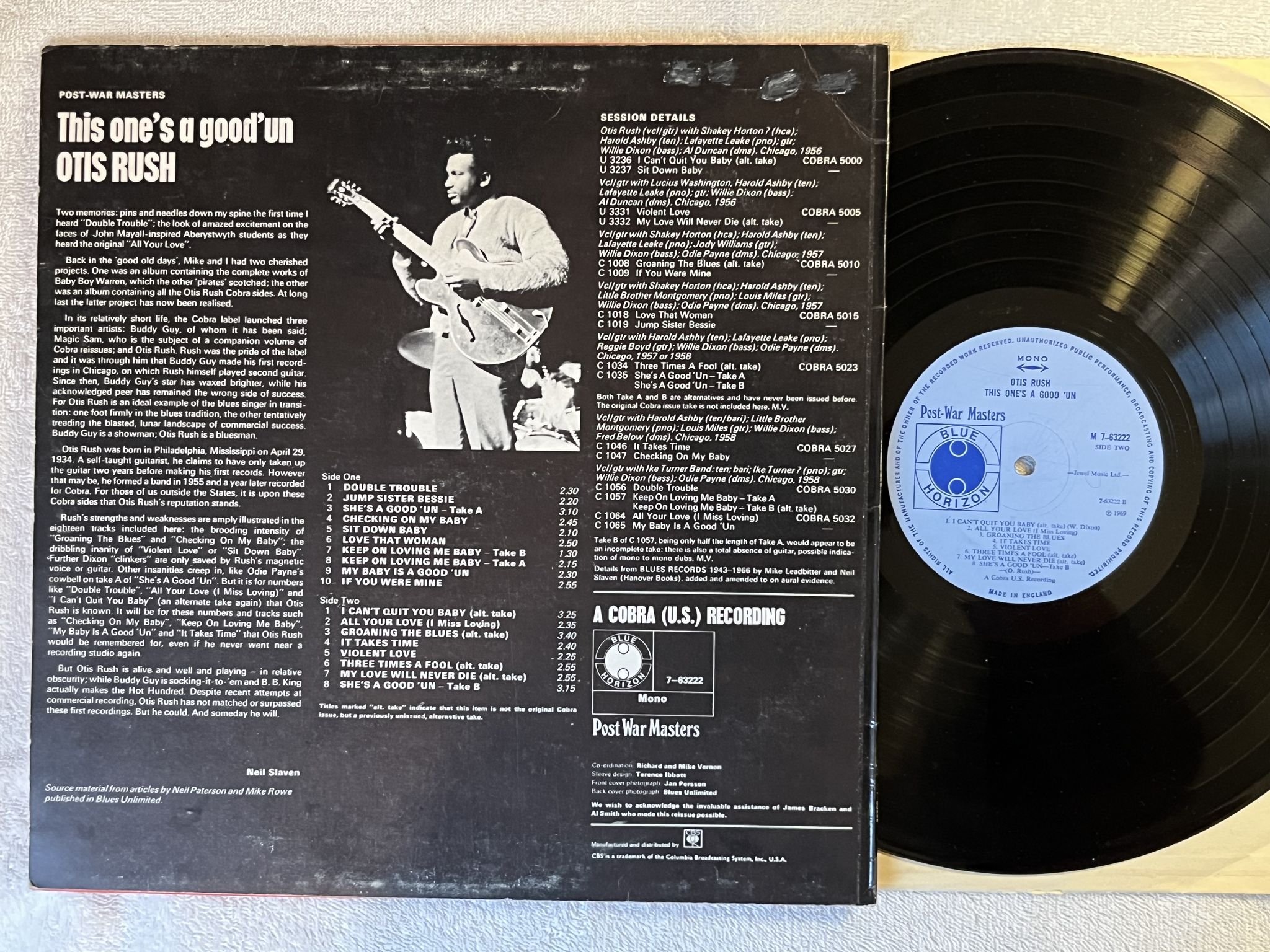 Omslagsbild för skivan OTIS RUSH the one's a good 'un LP -69 UK mono BLUE HORIZON M 7-63222