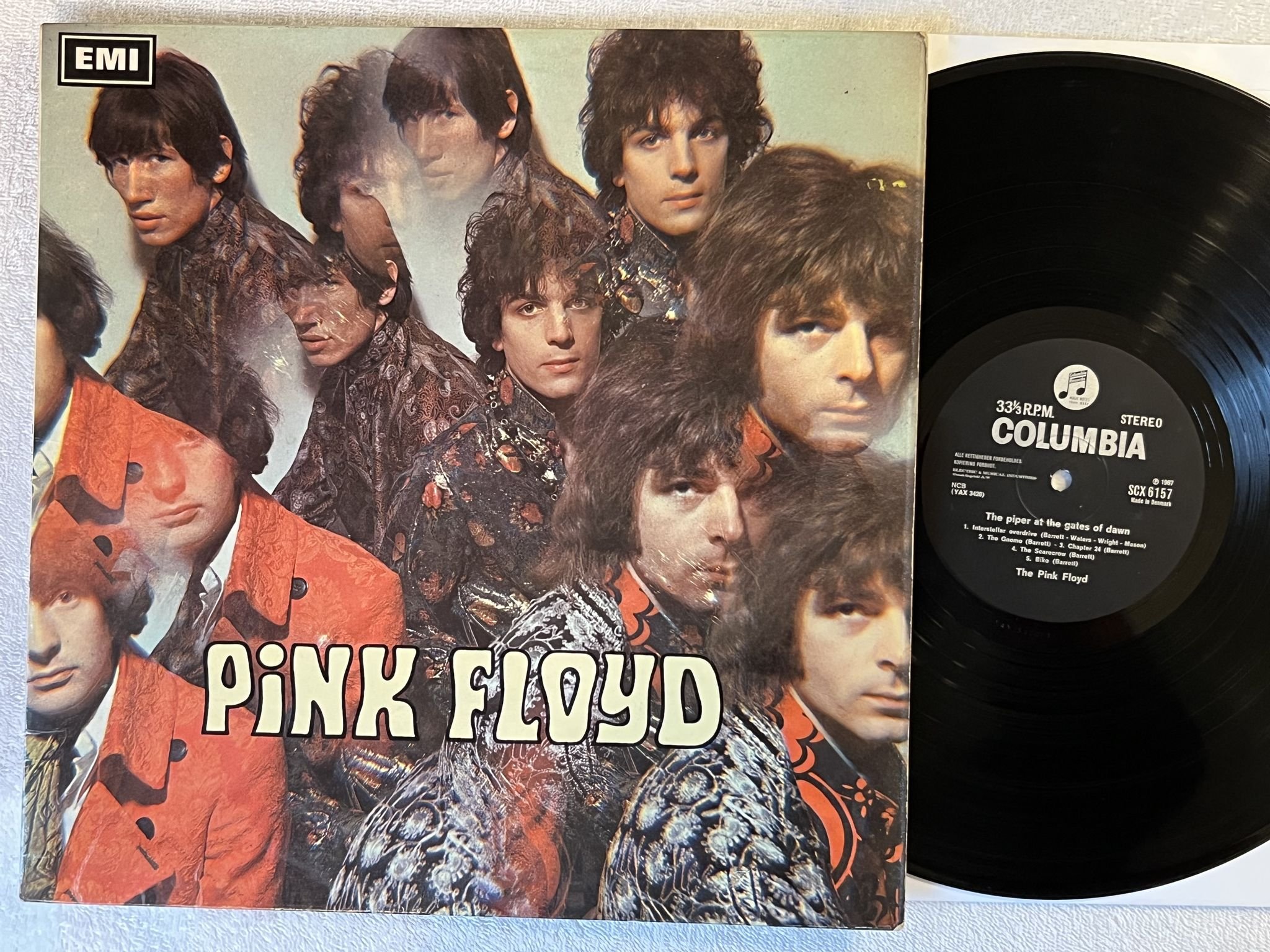Omslagsbild för skivan PINK FLOYD The Piper At The Gates Of Dawn LP -67 Denmark COLUMBIA SCX6157