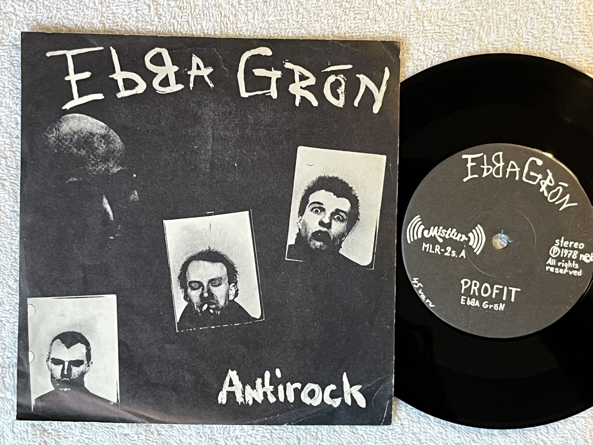 Omslagsbild för skivan EBBA GRÖN antirock 7" -78 Swe MISTLUR MLR-2s *** unglued cover ***