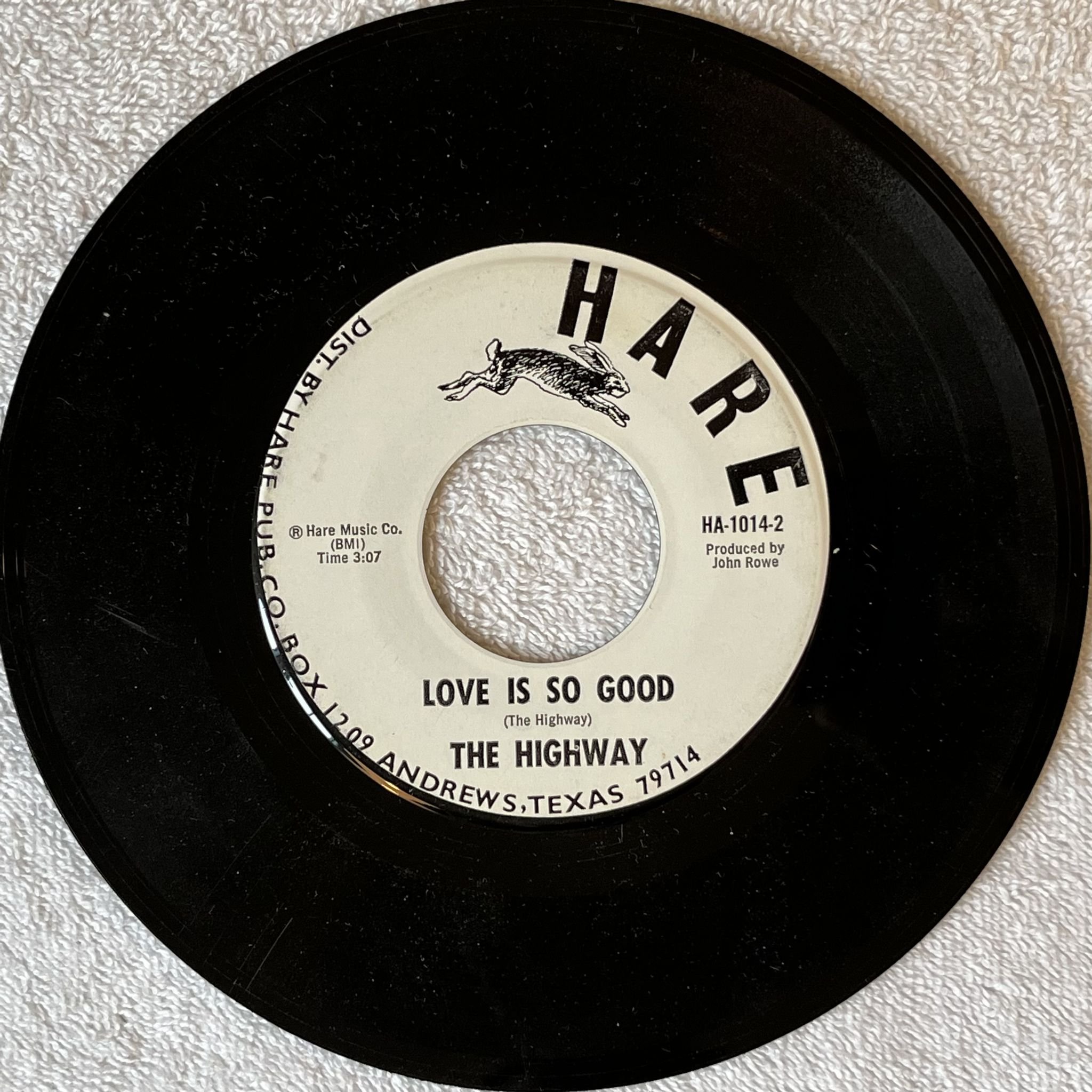 Omslagsbild för skivan THE HIGHWAY Once, Around Time 7" -69 US HARE HA-1014 *** PSYCH ***