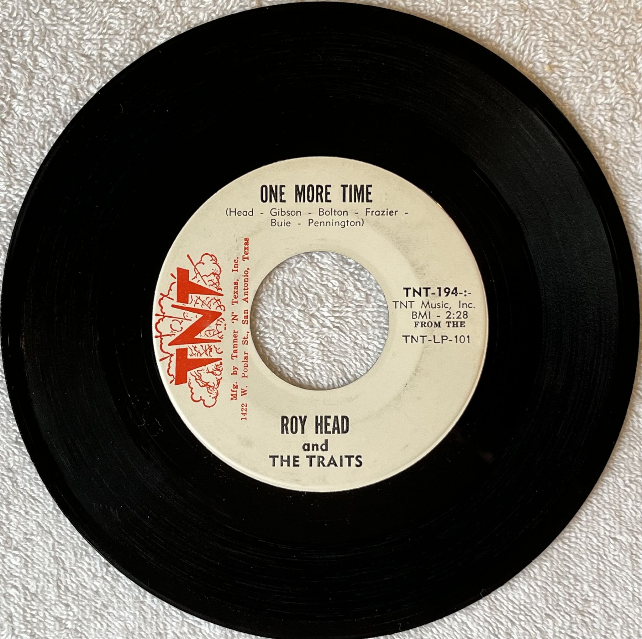 Omslagsbild för skivan ROY HEAD & THE TRAITS one more time 7" -65 US TNT 194 *** Rockabilly ***