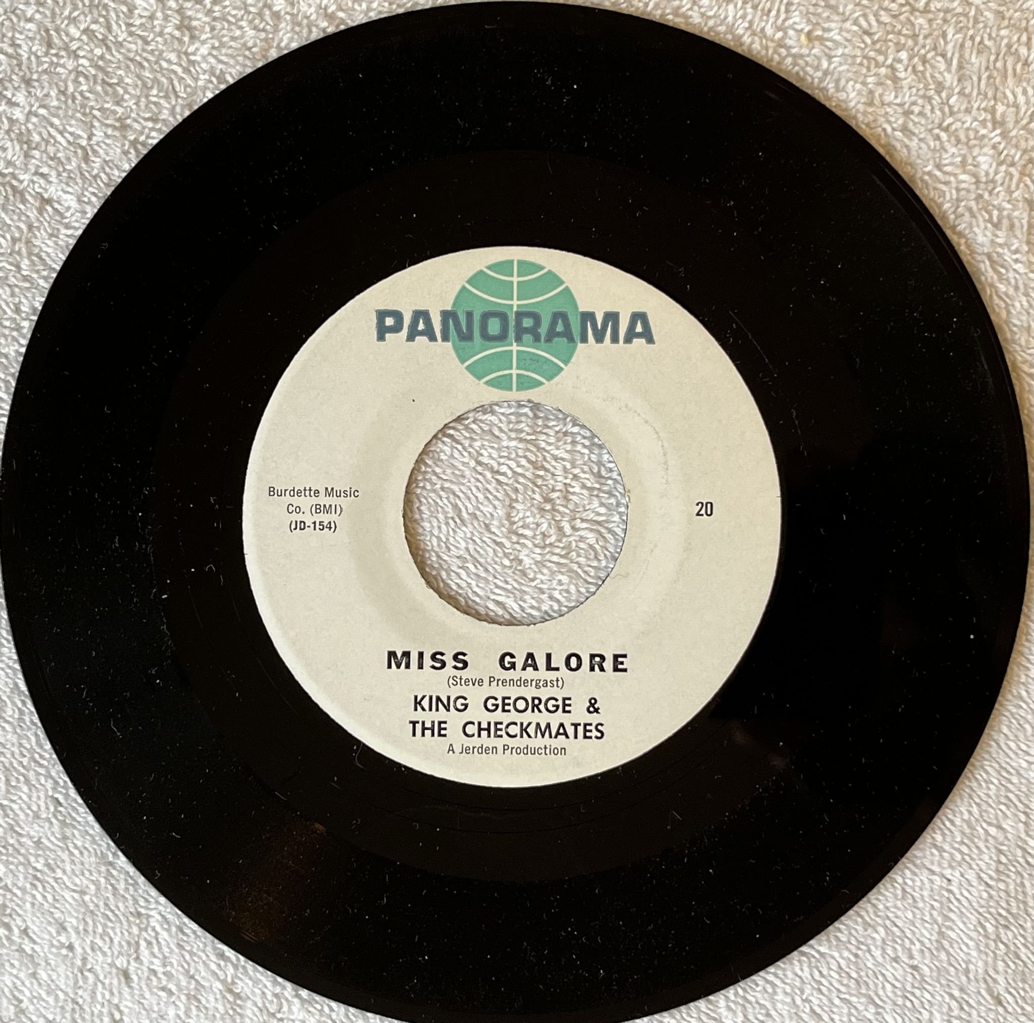 Omslagsbild för skivan KING GEORGE & THE CHECKMATES miss galore 7" -65 US PANORAMA 20 ** RARE GARAGE **