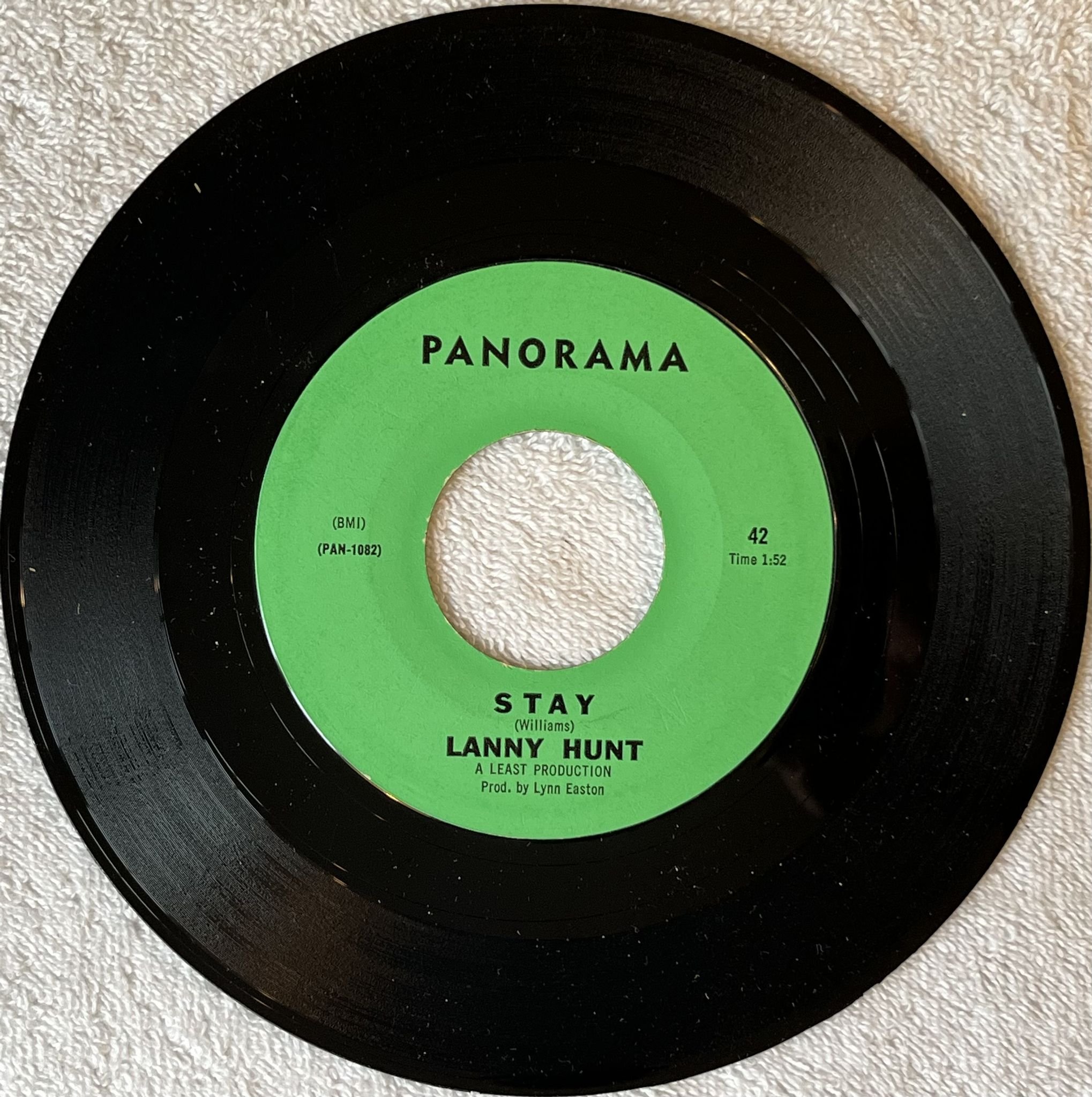 Omslagsbild för skivan LANNY HUNT Stay / Suzie Q 7" -68 US PANORAMA 42 '' ULTRA RARE SOUL **