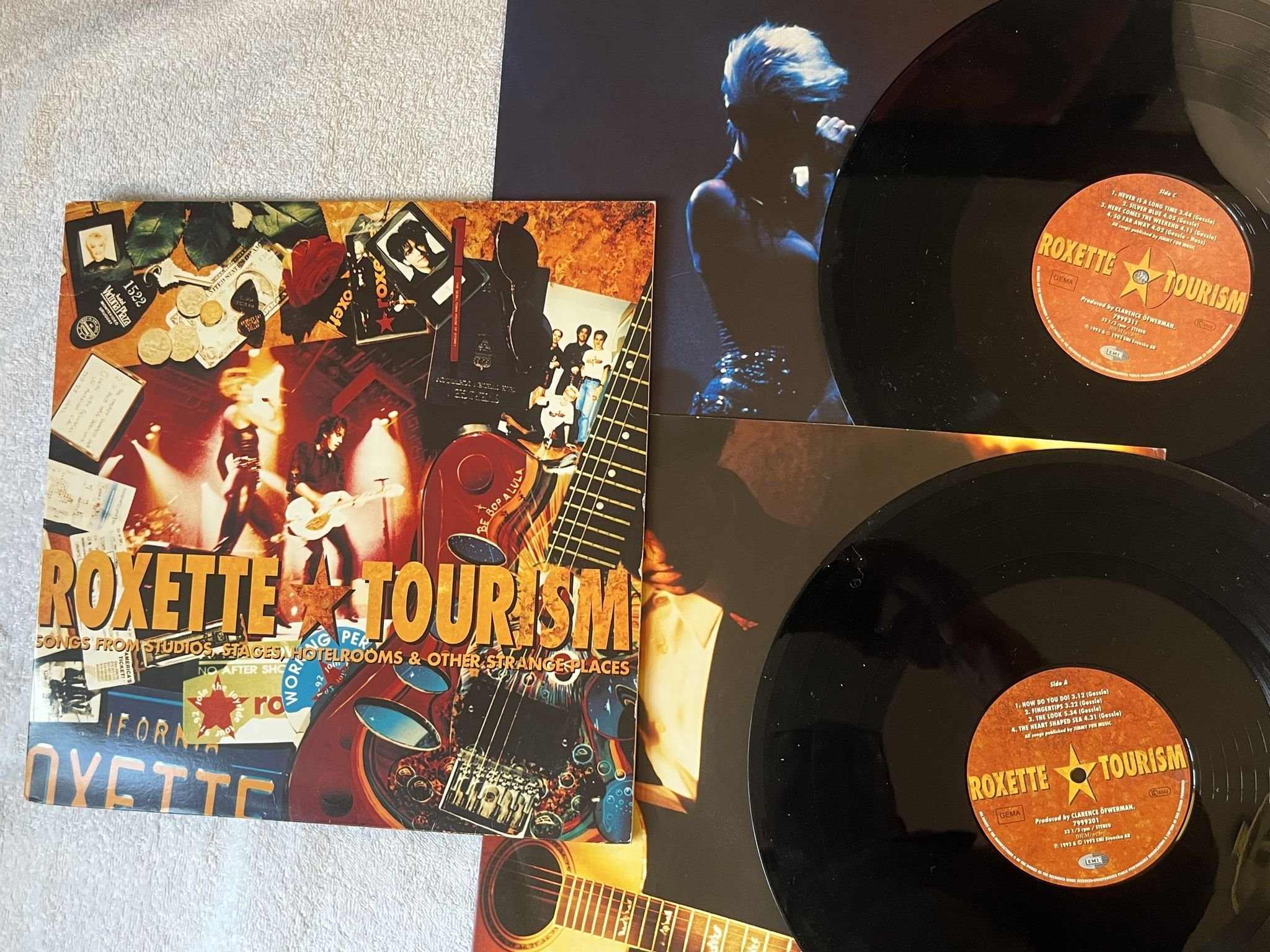 Omslagsbild för skivan ROXETTE Tourism 2xLP -92 EMI 077779992911