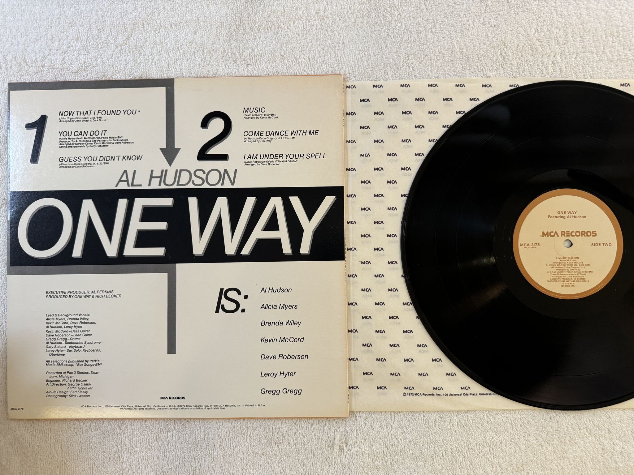 Omslagsbild för skivan ONE WAY feat Al Hudson LP -79 US MCA 3178