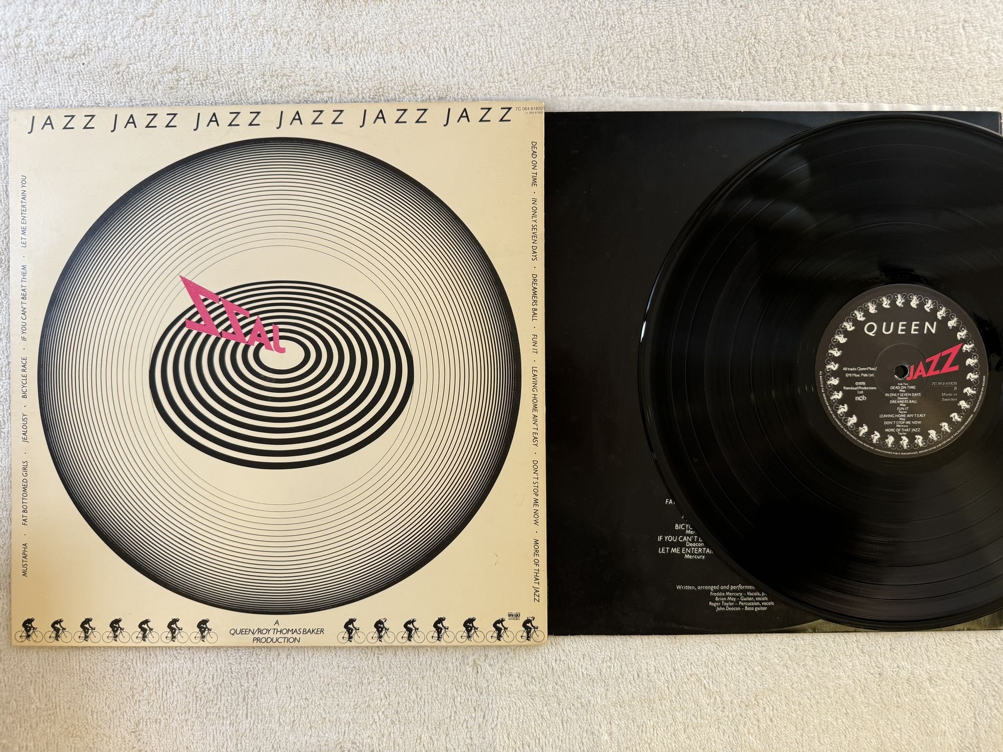 Omslagsbild för skivan QUEEN jazz LP -78 ncb EMI 7C 064-61820