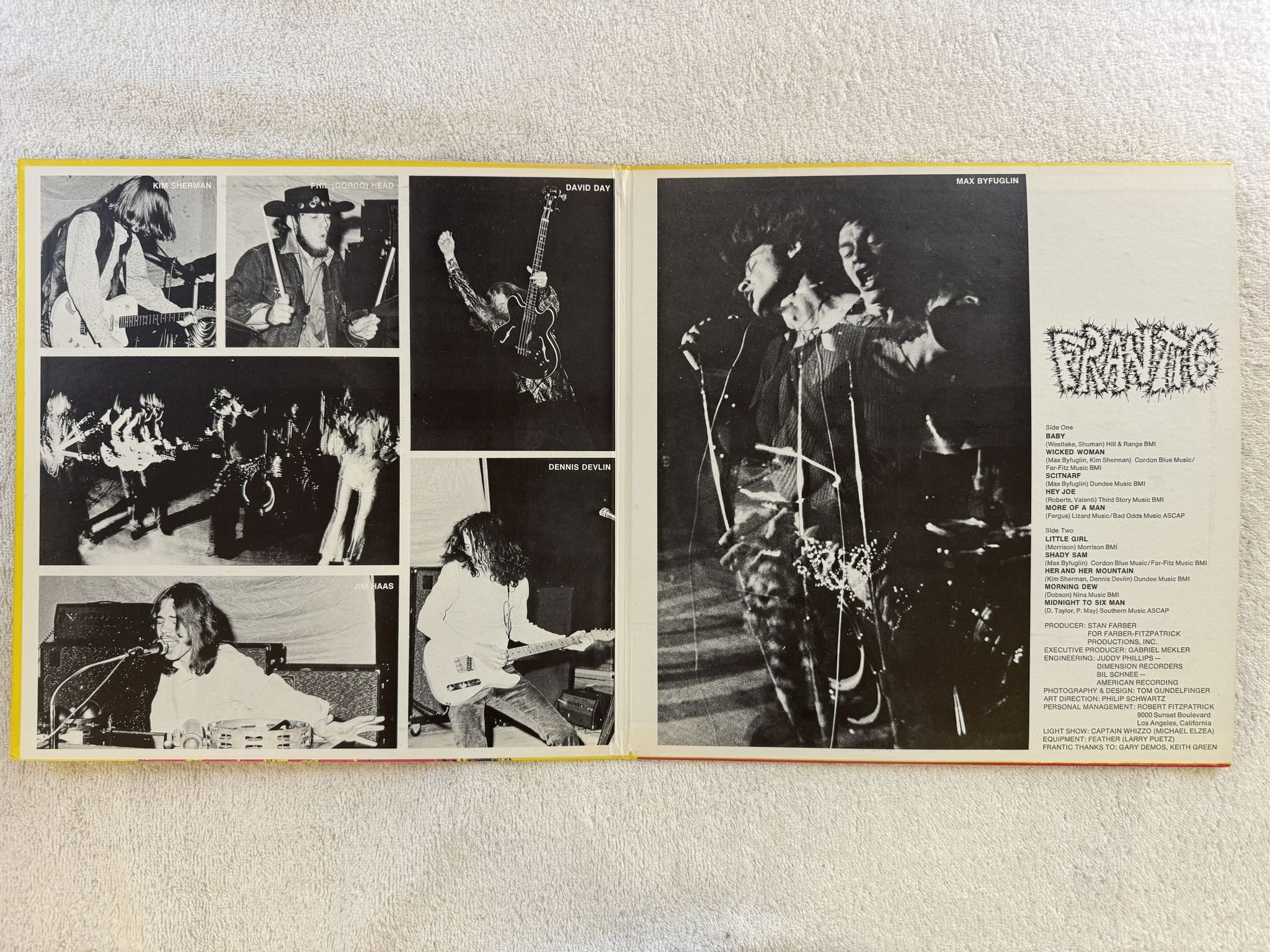 Omslagsbild för skivan FRANTIC s/t LP -70 US LIZARD A 20103 *** Hard rock / psych ***