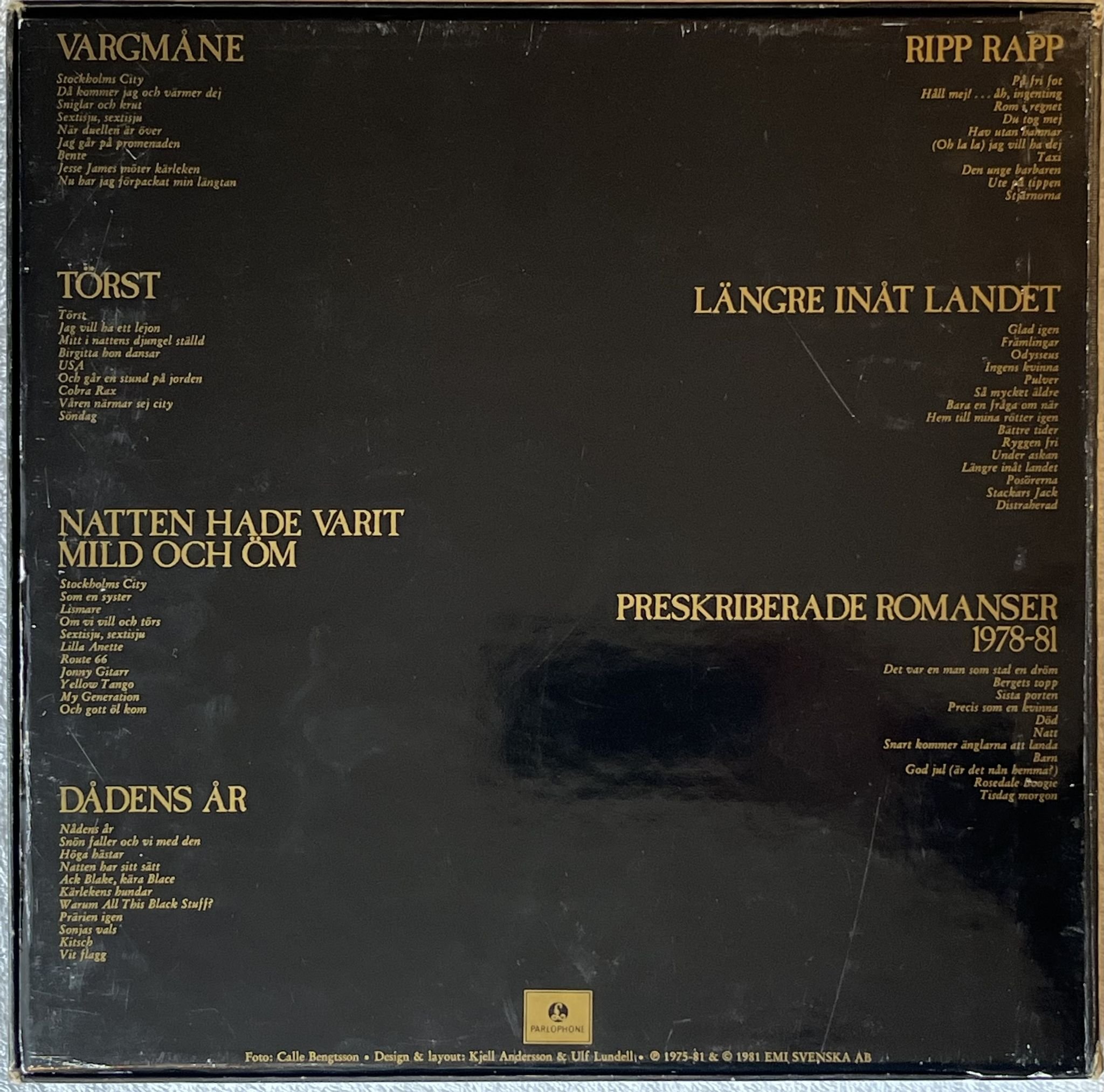 Omslagsbild för skivan ULF LUNDELL Innan Jag Anfölls Av Indianerna 1975-1981 BOX SET -81 EMI U.L.1