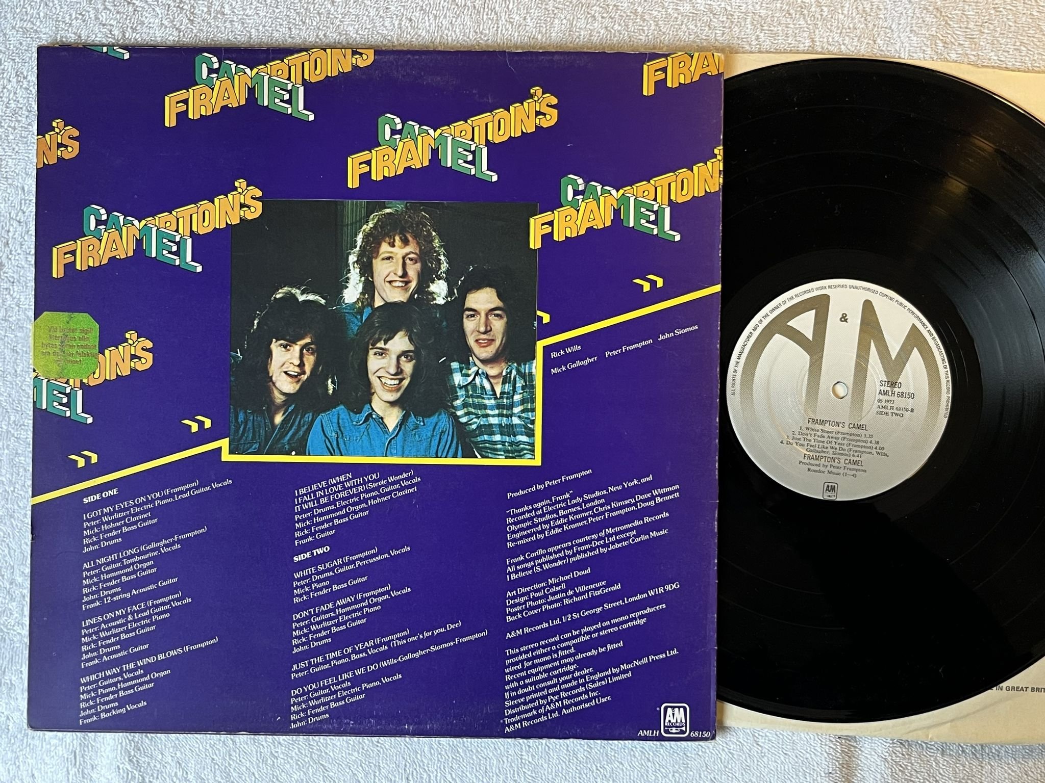 Omslagsbild för skivan FRAMPTON'S CAMEL s/t LP -73 UK A&M AMLH 68150