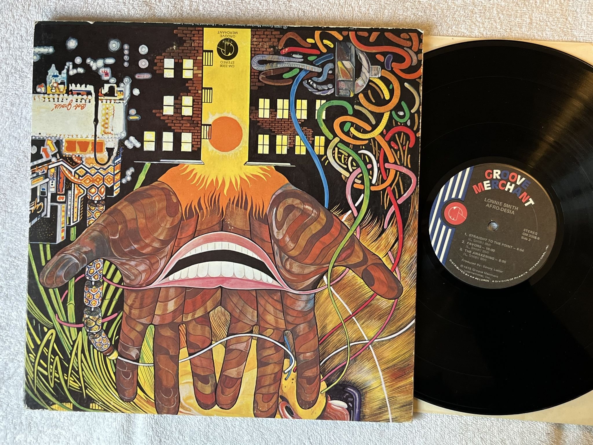 Omslagsbild för skivan LONNIE SMITH afro-desia LP -75 US GROOVE MERCHANT GM 3308 *** JAZZ-FUNK ***