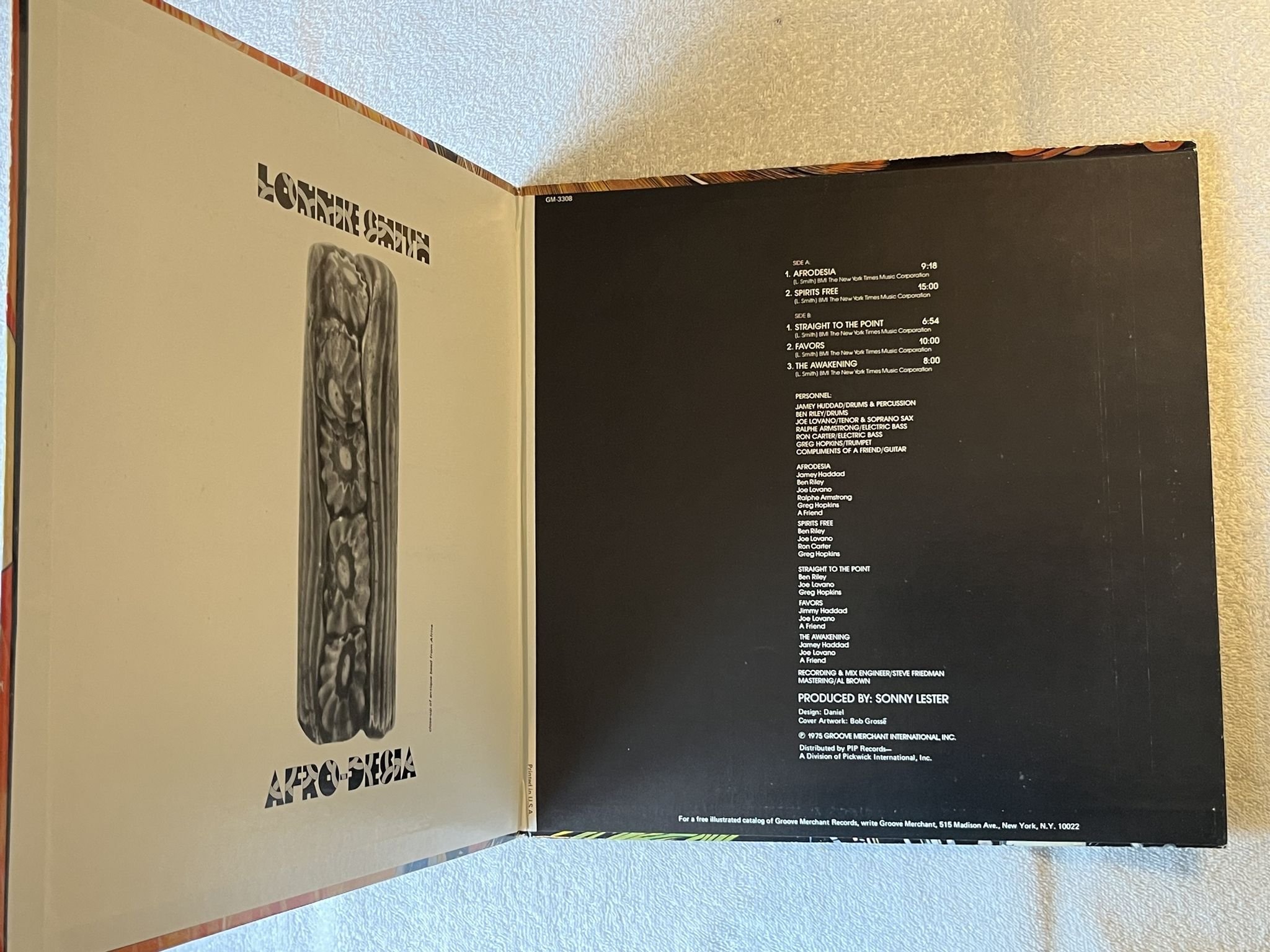 Omslagsbild för skivan LONNIE SMITH afro-desia LP -75 US GROOVE MERCHANT GM 3308 *** JAZZ-FUNK ***