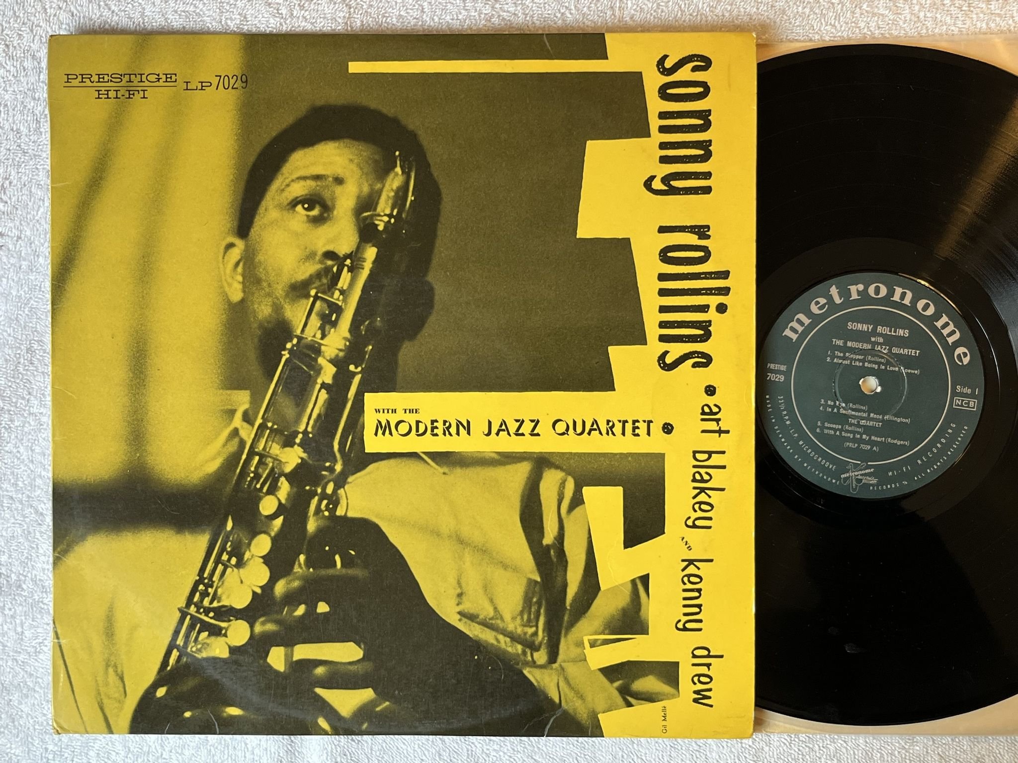 Omslagsbild för skivan SONNY ROLLINS QUARTET s/t LP -5? METRONOME PRLP 7029