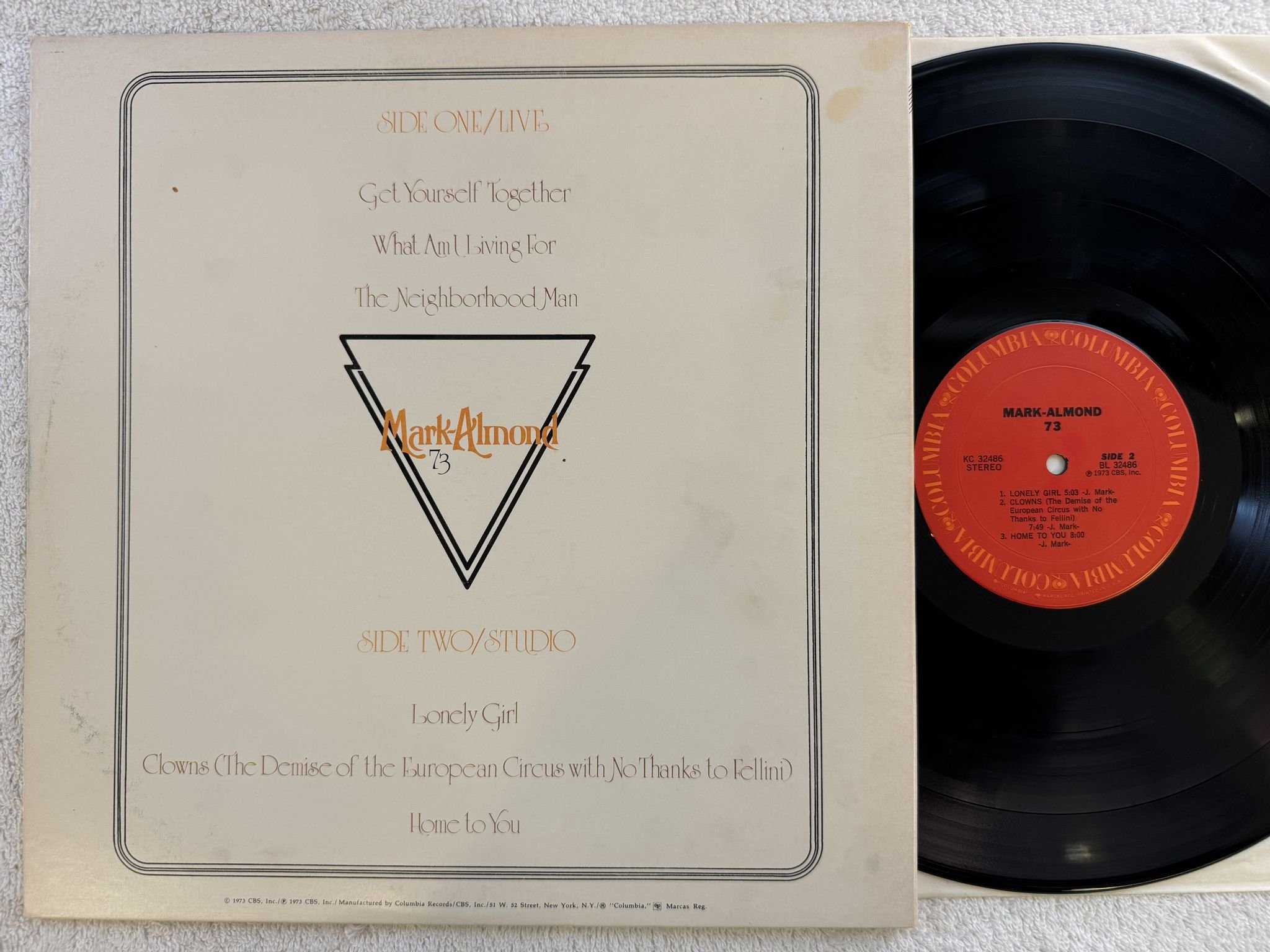 Omslagsbild för skivan MARC-ALMOND 73 LP -73 US COLUMBIA KC 32486