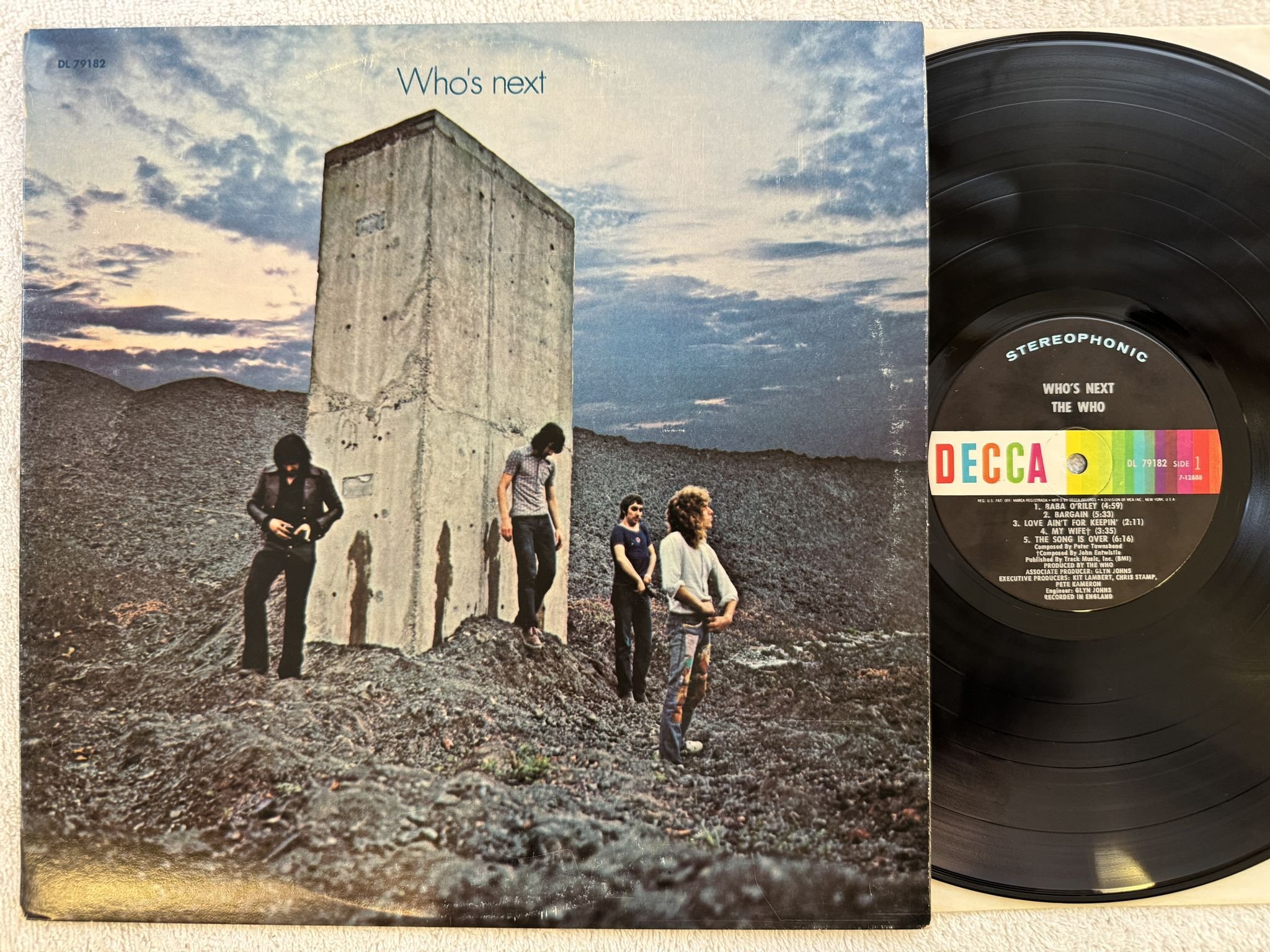 Omslagsbild för skivan THE WHO who's next LP US DECCA DL 79182