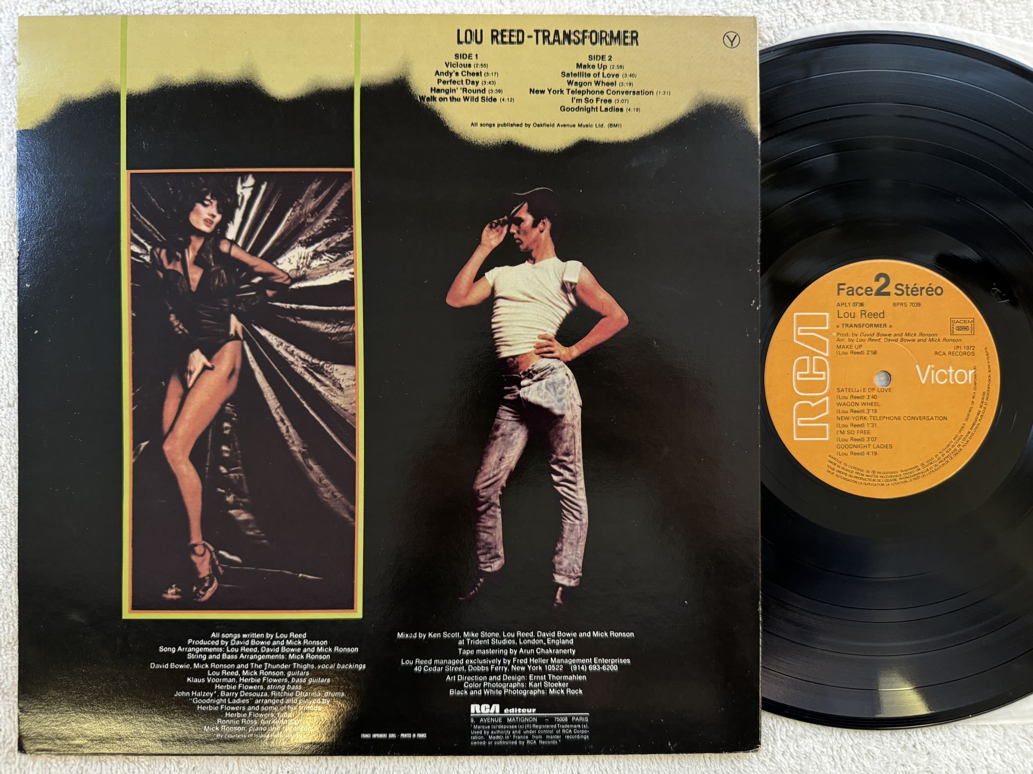Omslagsbild för skivan LOU REED transformer LP -72 Fra RCA APL1 0736 ** Walk on the wild side **