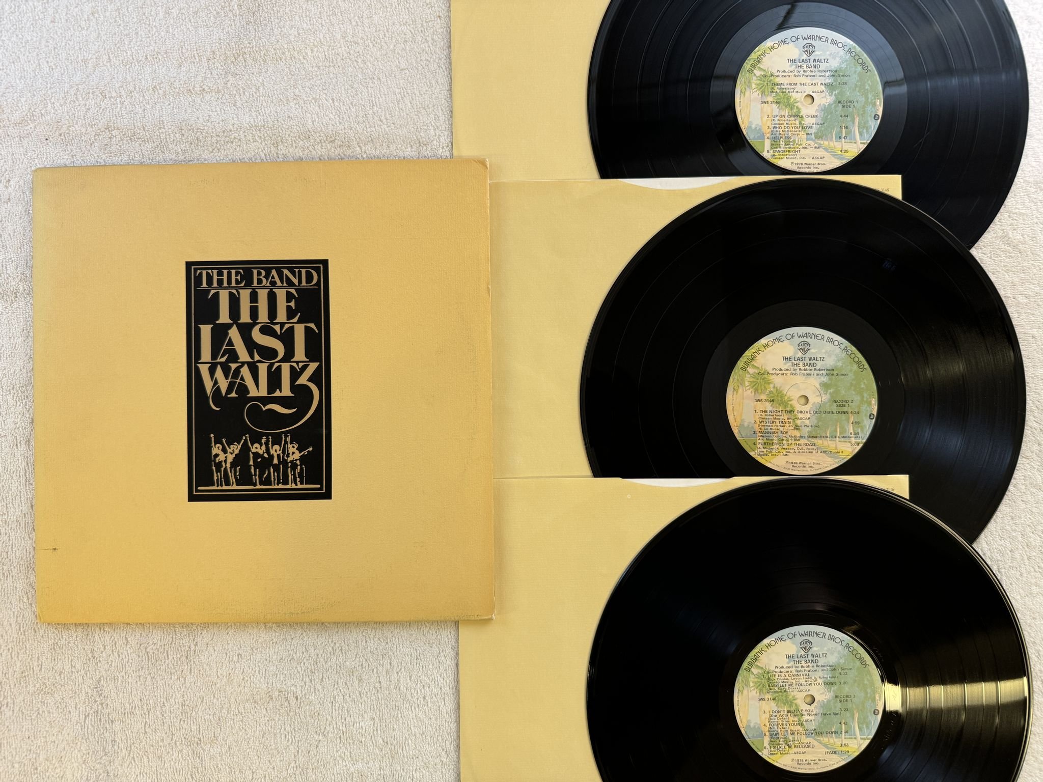 Omslagsbild för skivan THE BAND the last waltz 3xLP -78 US WARNER BROS 3WS 3146