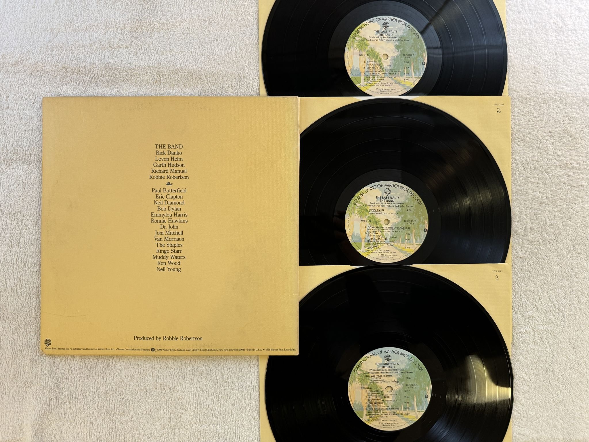 Omslagsbild för skivan THE BAND the last waltz 3xLP -78 US WARNER BROS 3WS 3146