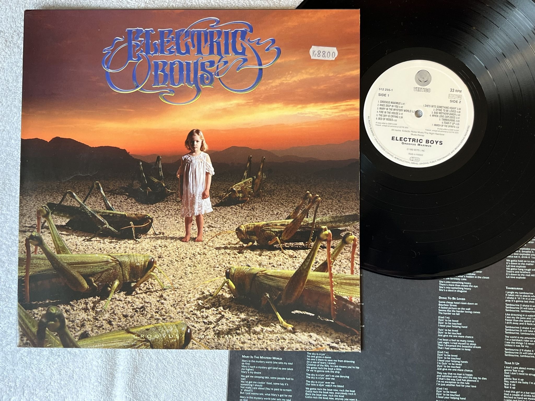 Omslagsbild för skivan ELECTRIC BOYS groovus maximus LP -92 VERTIGO 512255-1
