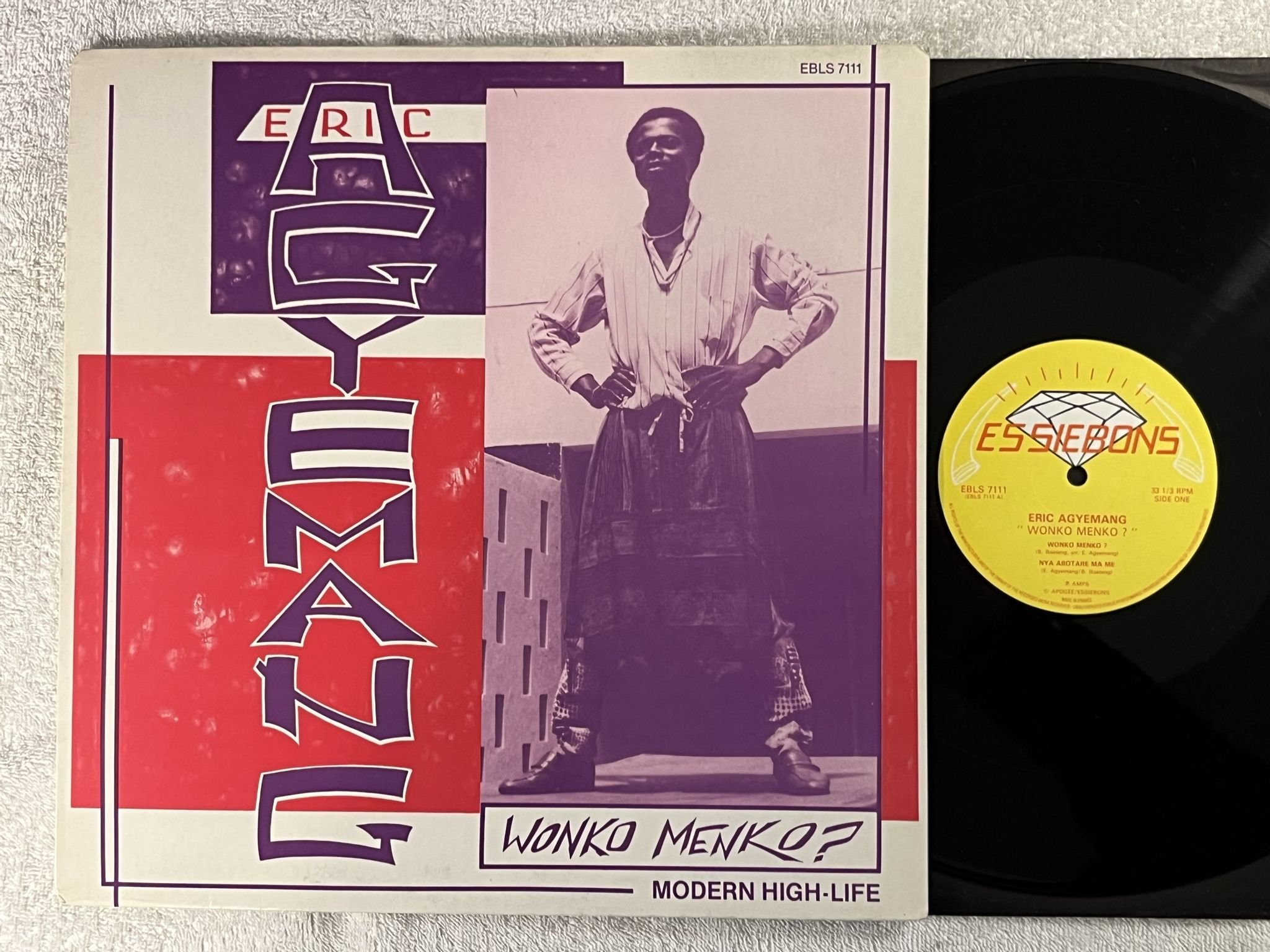 Omslagsbild för skivan ERIC AGYEMANG Wonko Menko? LP UK EBBIEBONS EBLS 7111 *** HIGHLIFE ***