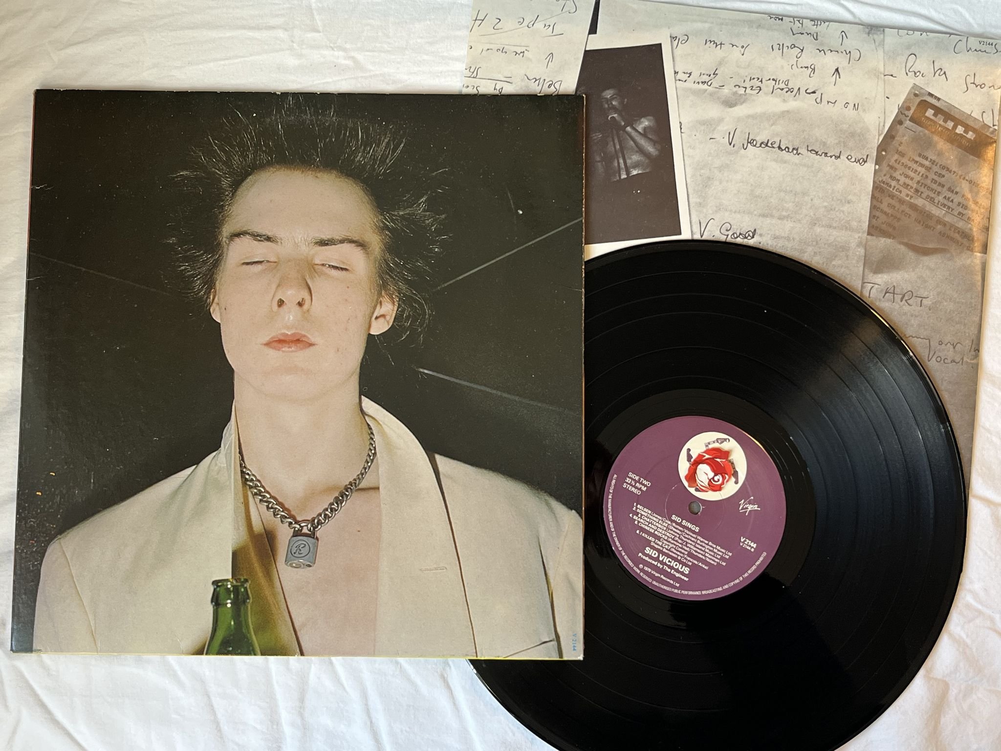Omslagsbild för skivan SID VICIOUS Sid sings LP -79 UK VIRGIN V2144