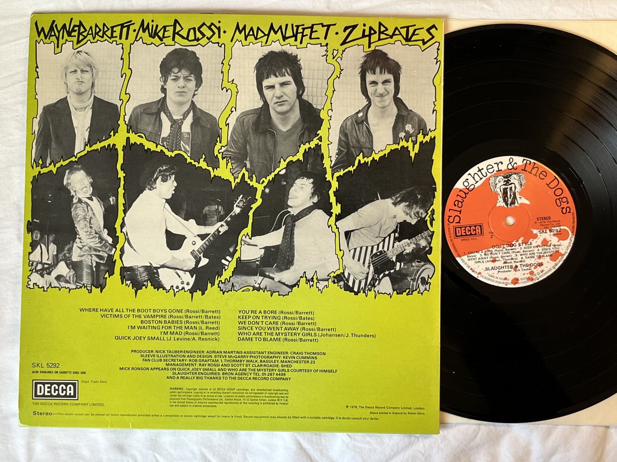 Omslagsbild för skivan SLAUGHTER & THE DOGS s/t LP -78 UK DECCA SKL 5292 *** RARE PUNK ALBUM ***