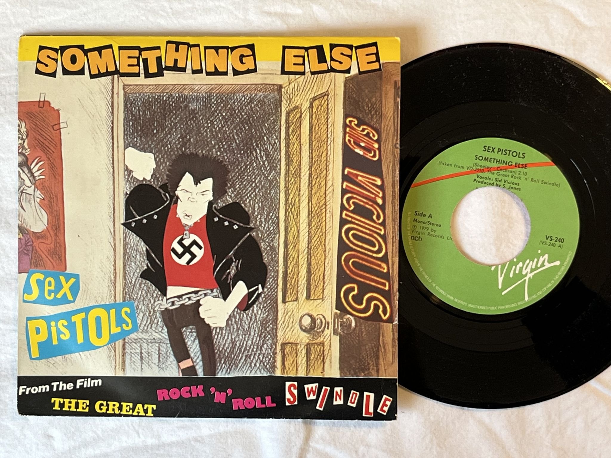 Omslagsbild för skivan SEX PISTOLS Something Else 7" -79 ncb virgin VS-240