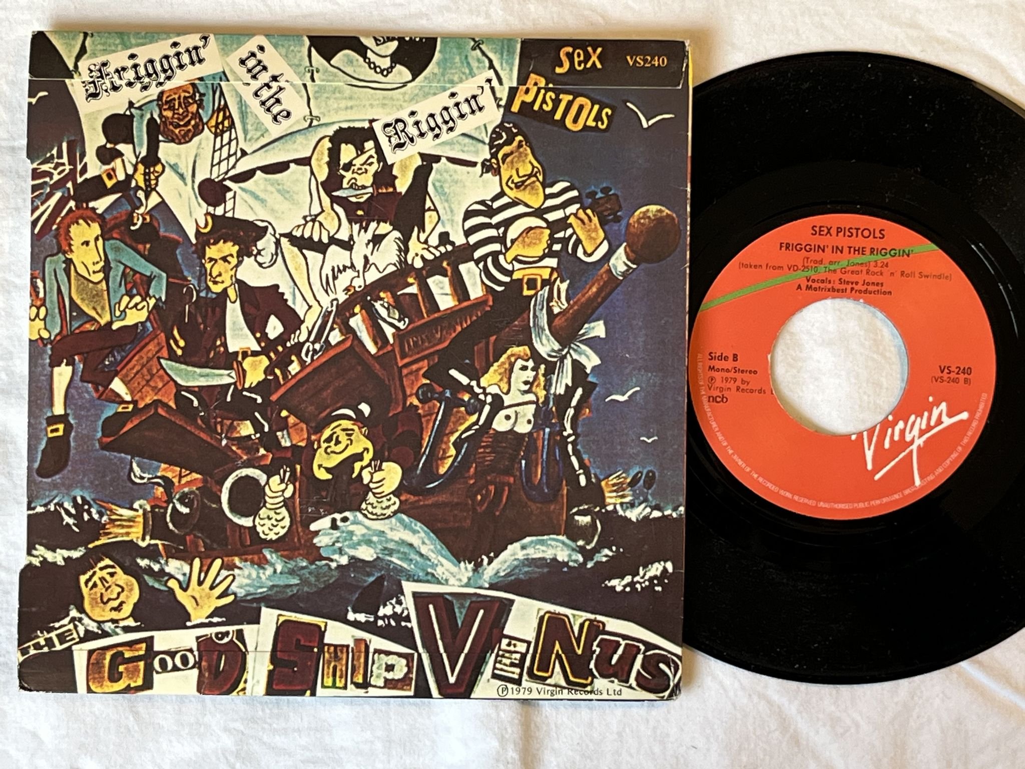 Omslagsbild för skivan SEX PISTOLS Something Else 7" -79 ncb virgin VS-240