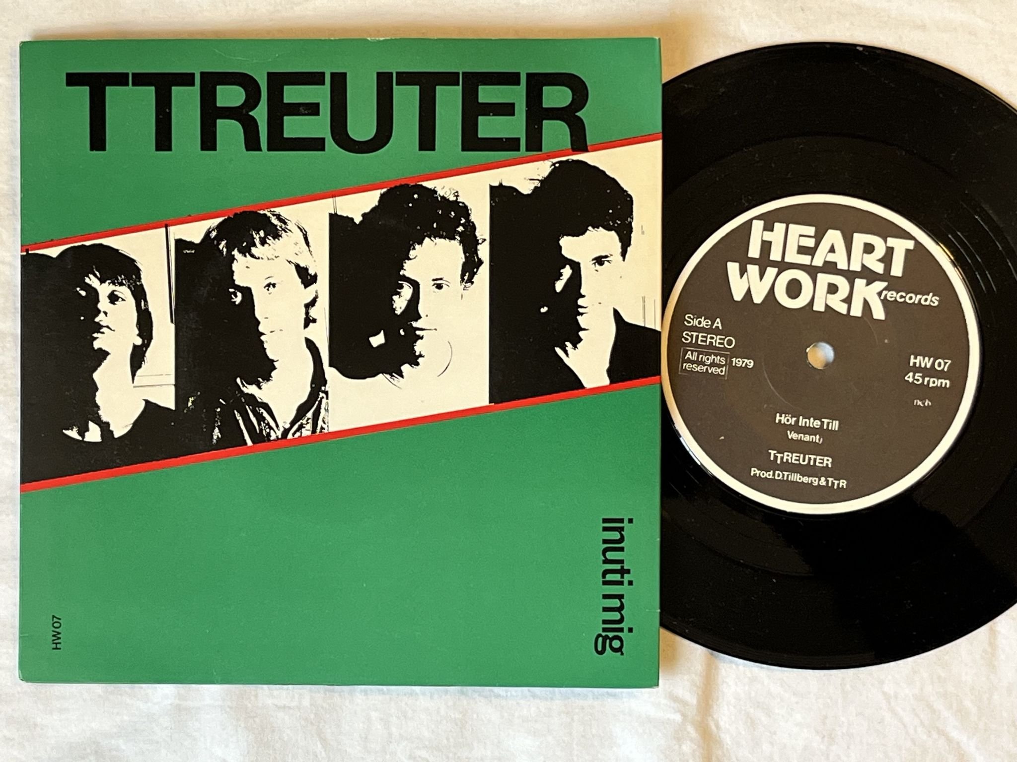 Omslagsbild för skivan TT REUTER inuti mig 7" -79 HEARTWORK HW 07