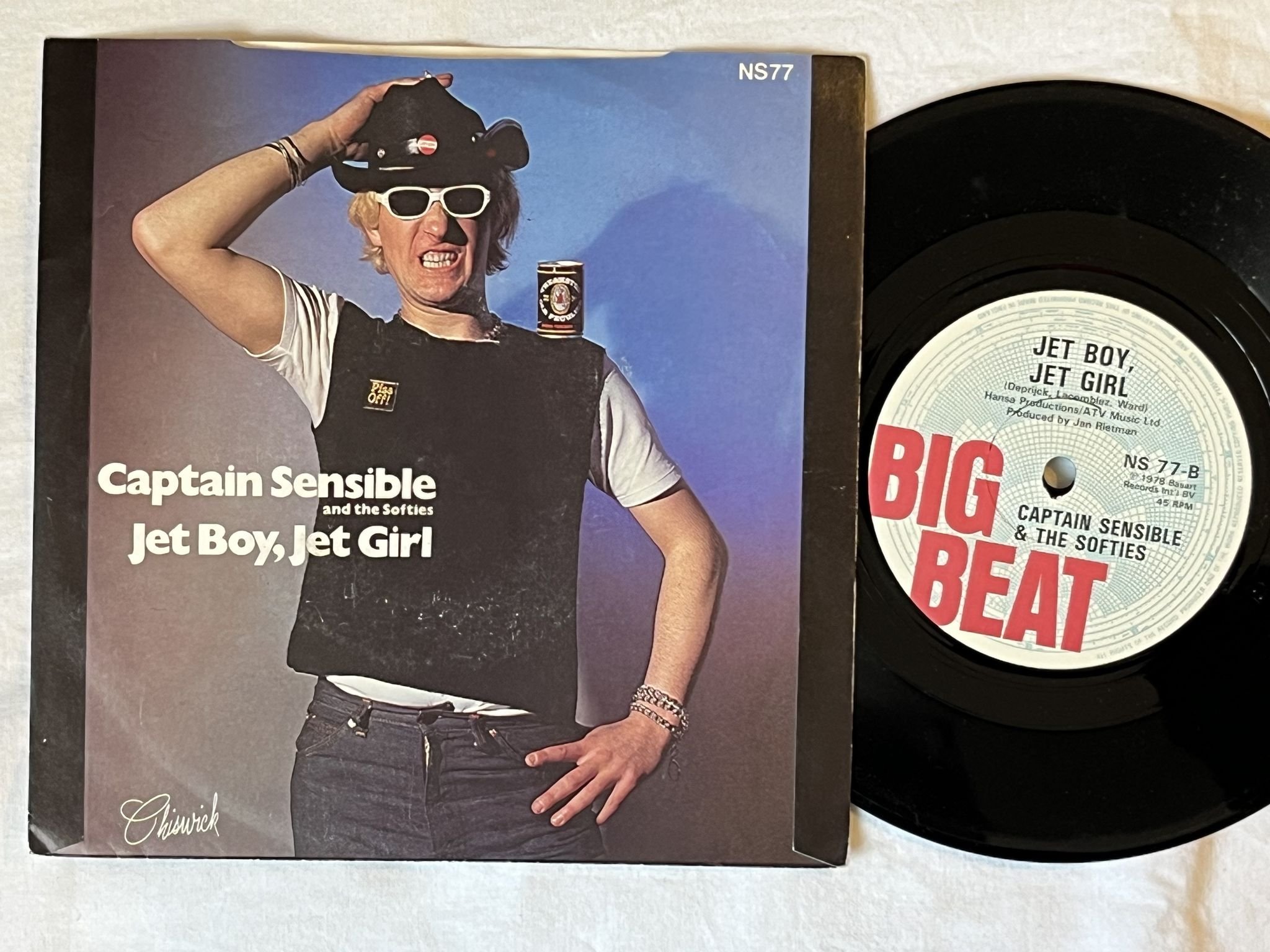 Omslagsbild för skivan THE DAMNED wait for the blackout 7" -82 uk big beat NS 77