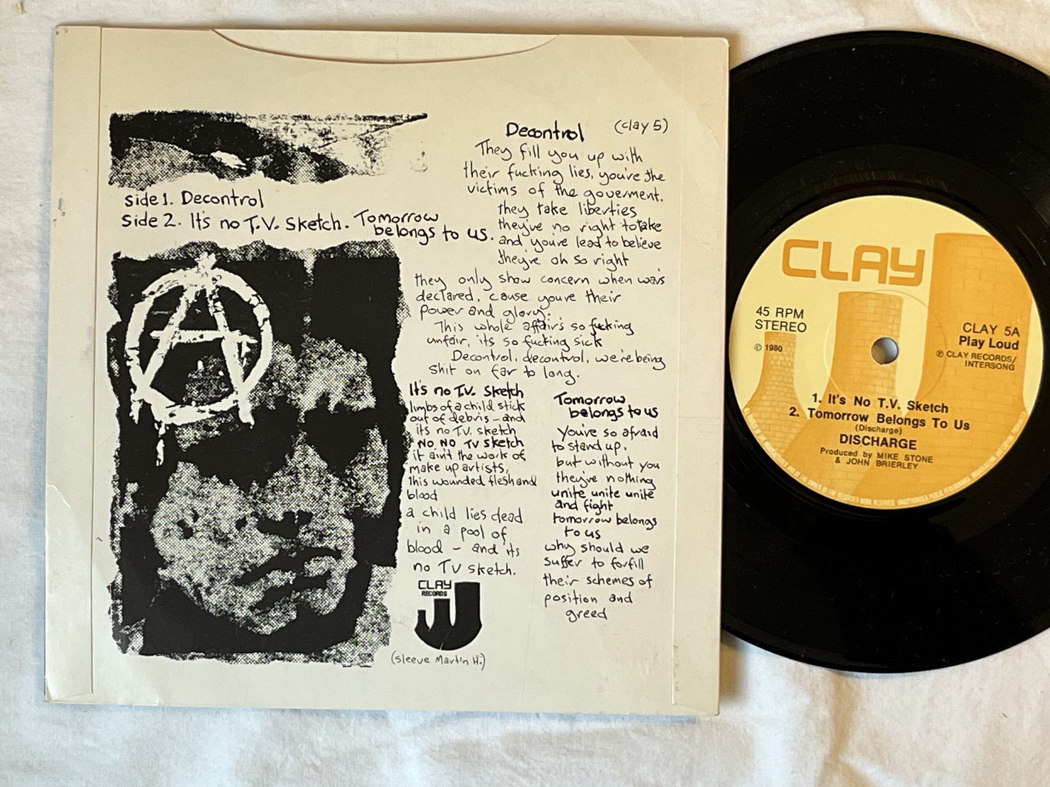 Omslagsbild för skivan DISCHARGE decontrol 7" -80 UK CLAY 5