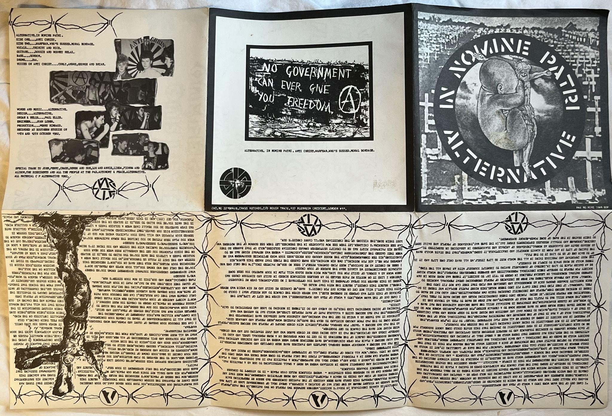 Omslagsbild för skivan ALTERNATIVE In Nomine Patri 7" -83 UK CRASS RECORDS 221984/8
