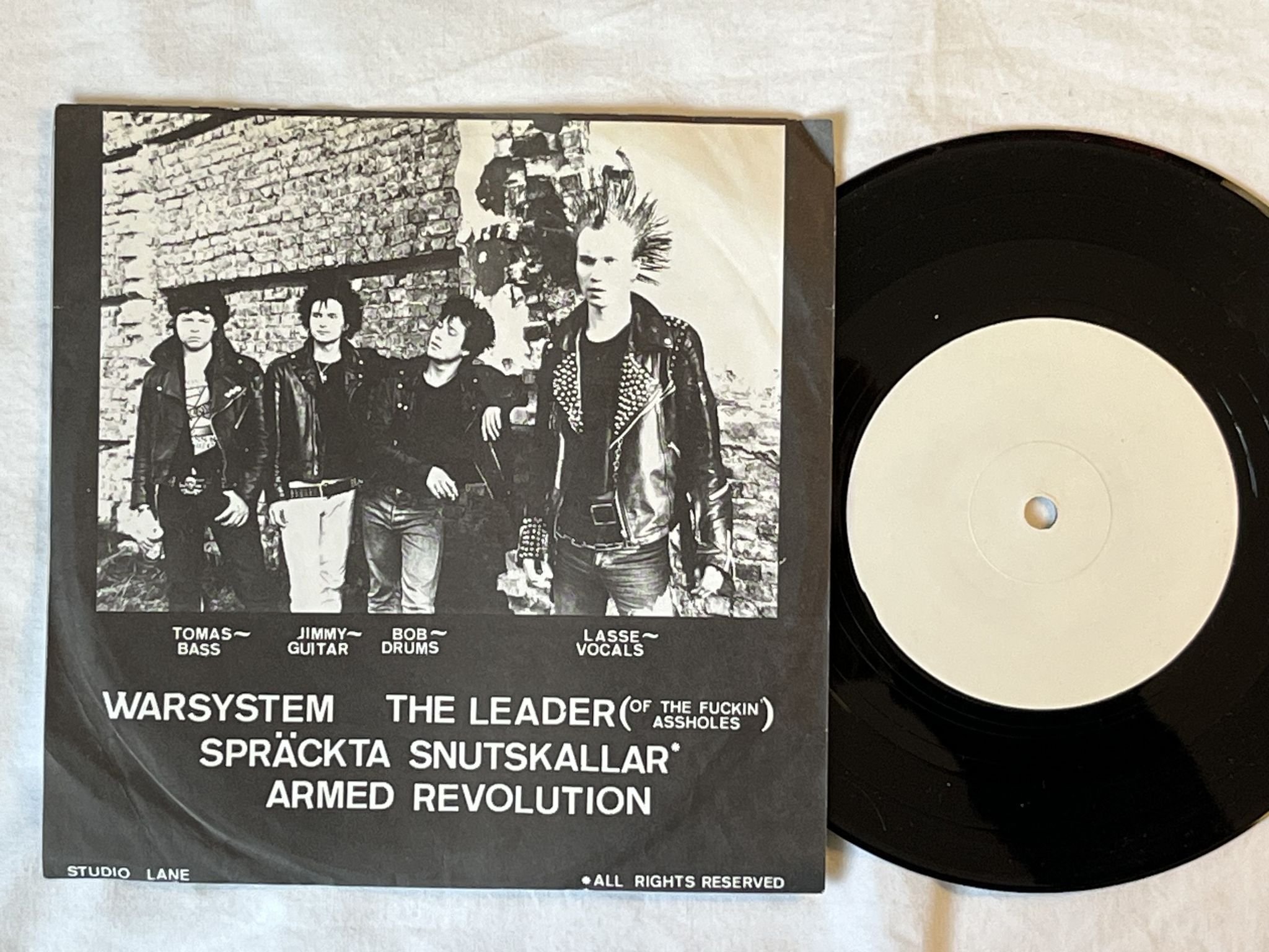 Omslagsbild för skivan SHITSLICKERS GBG 1982 7" -82 Swe *** mega rare swedish punk ***